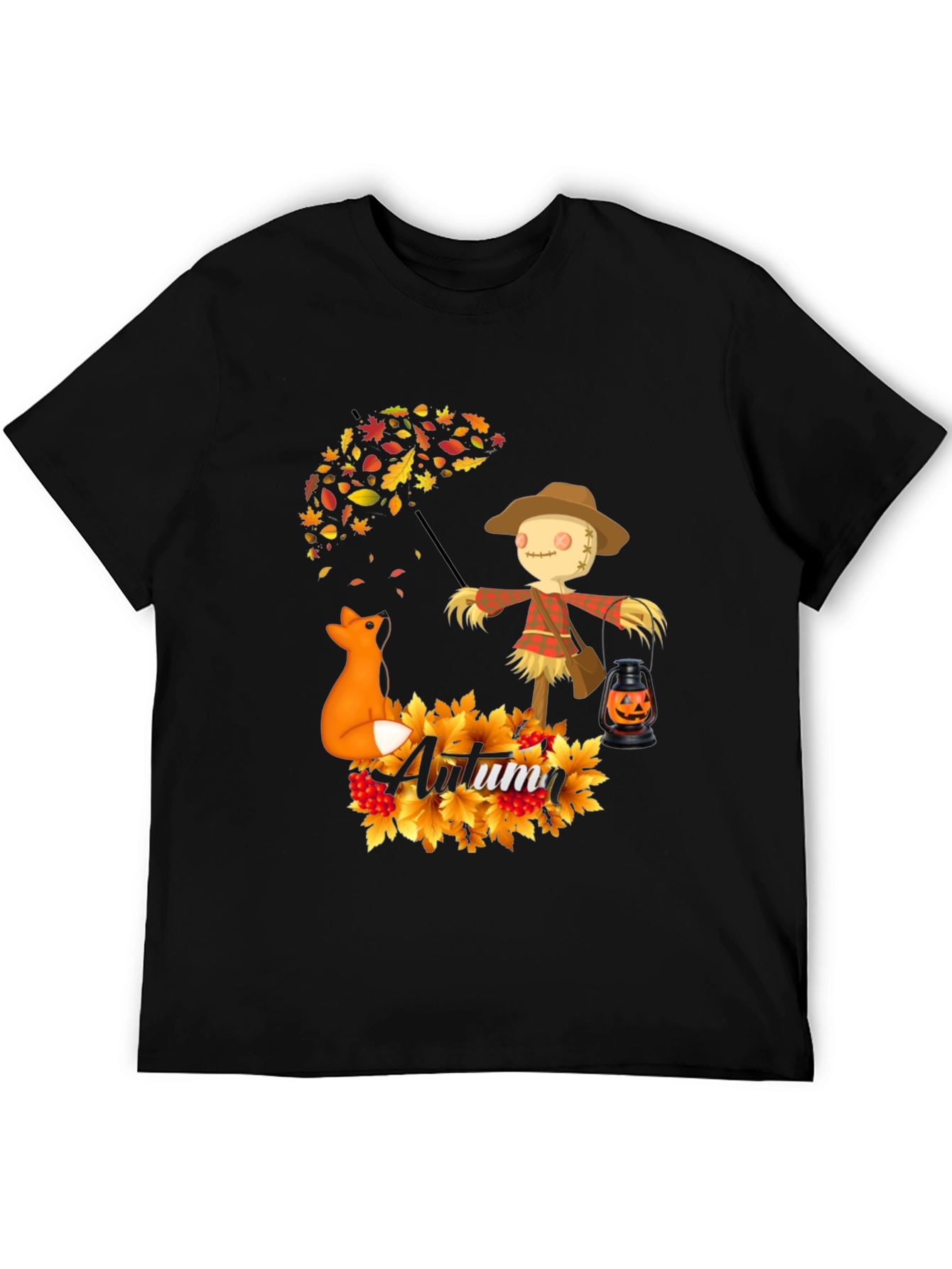 Autumn Scarecrow Fox T-Shirt