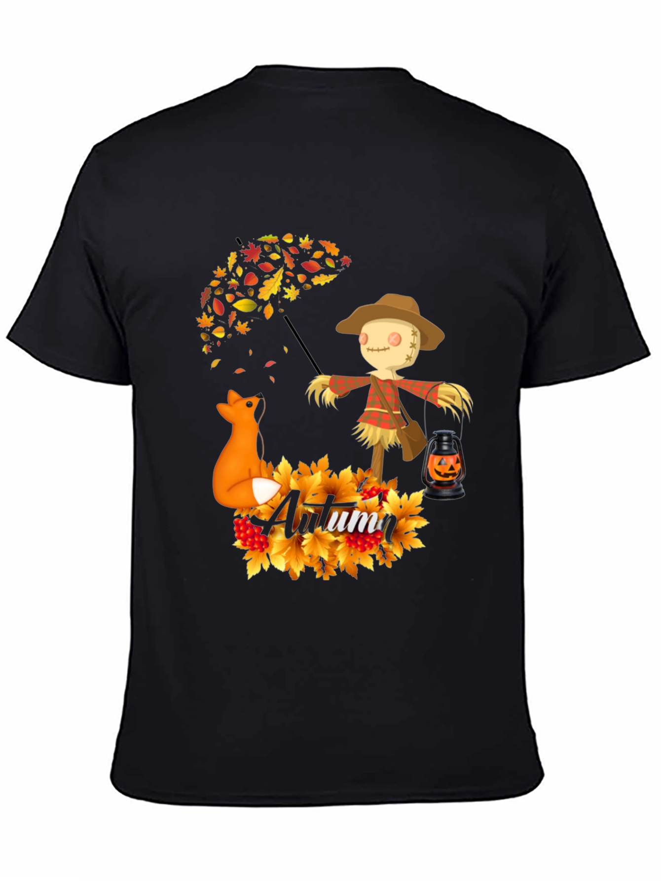 Autumn Scarecrow Fox T-Shirt