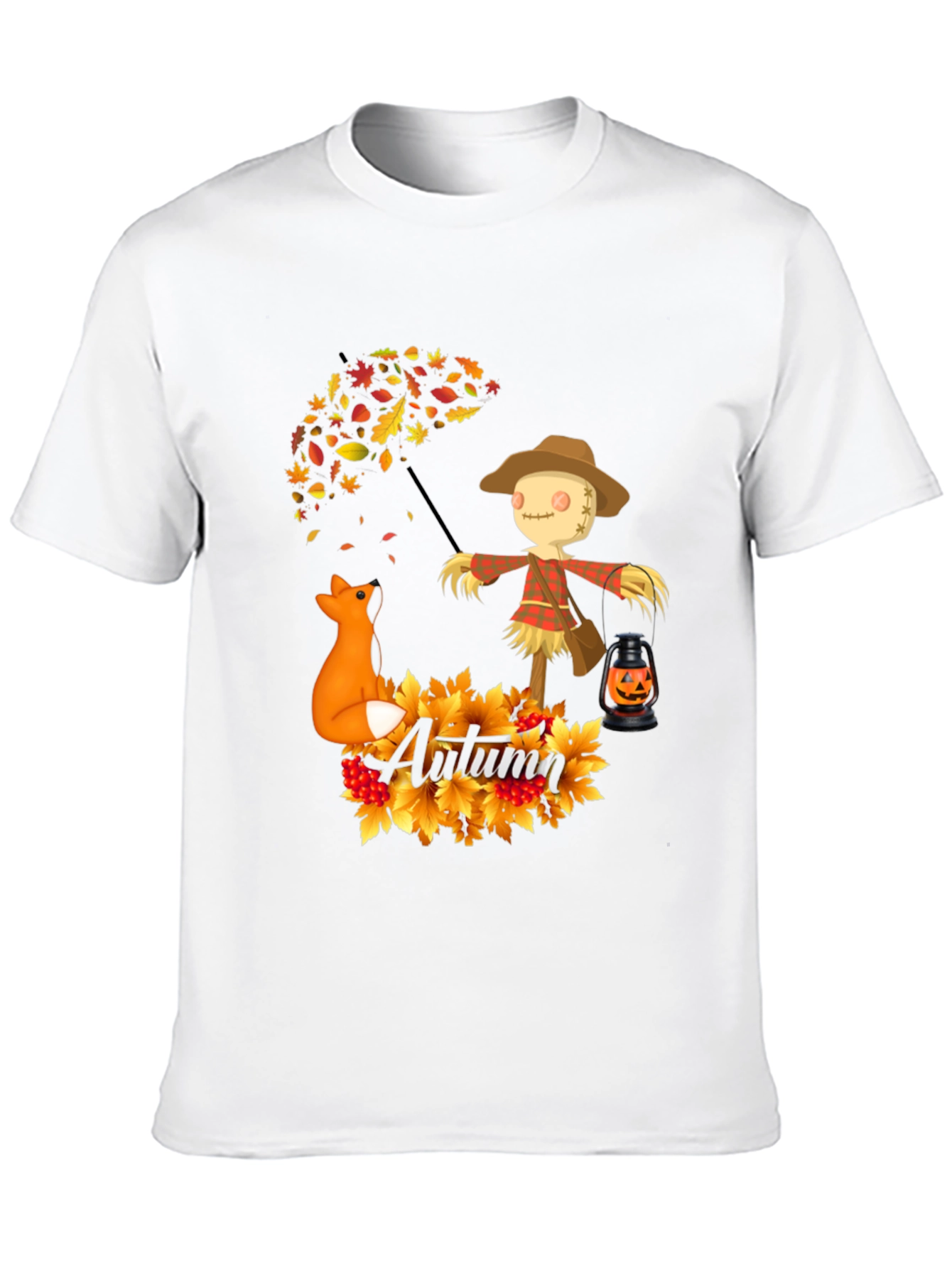 Autumn Scarecrow Fox T-Shirt