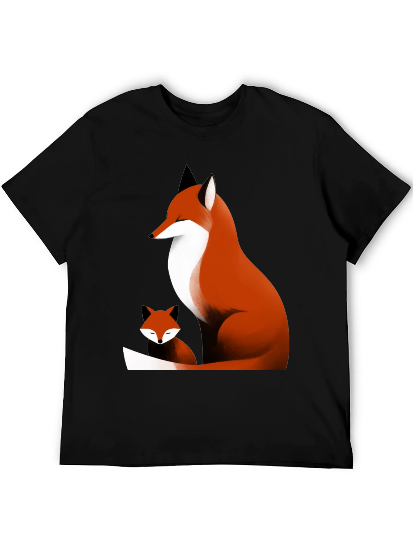Fox Graphic Tee - Stylish Black Cotton Shirt