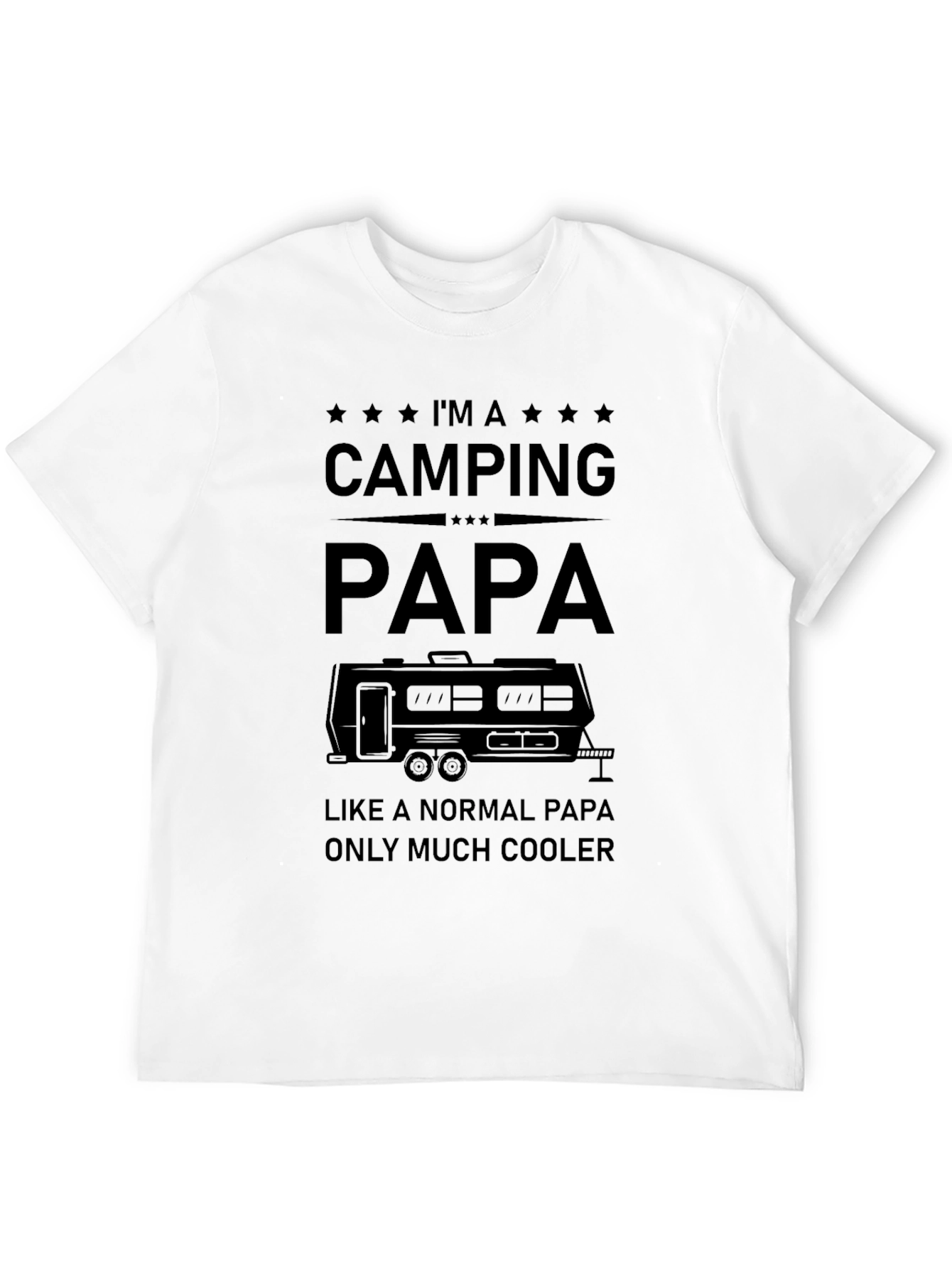 Camping Papa Graphic Tee - Cool Dad Shirt