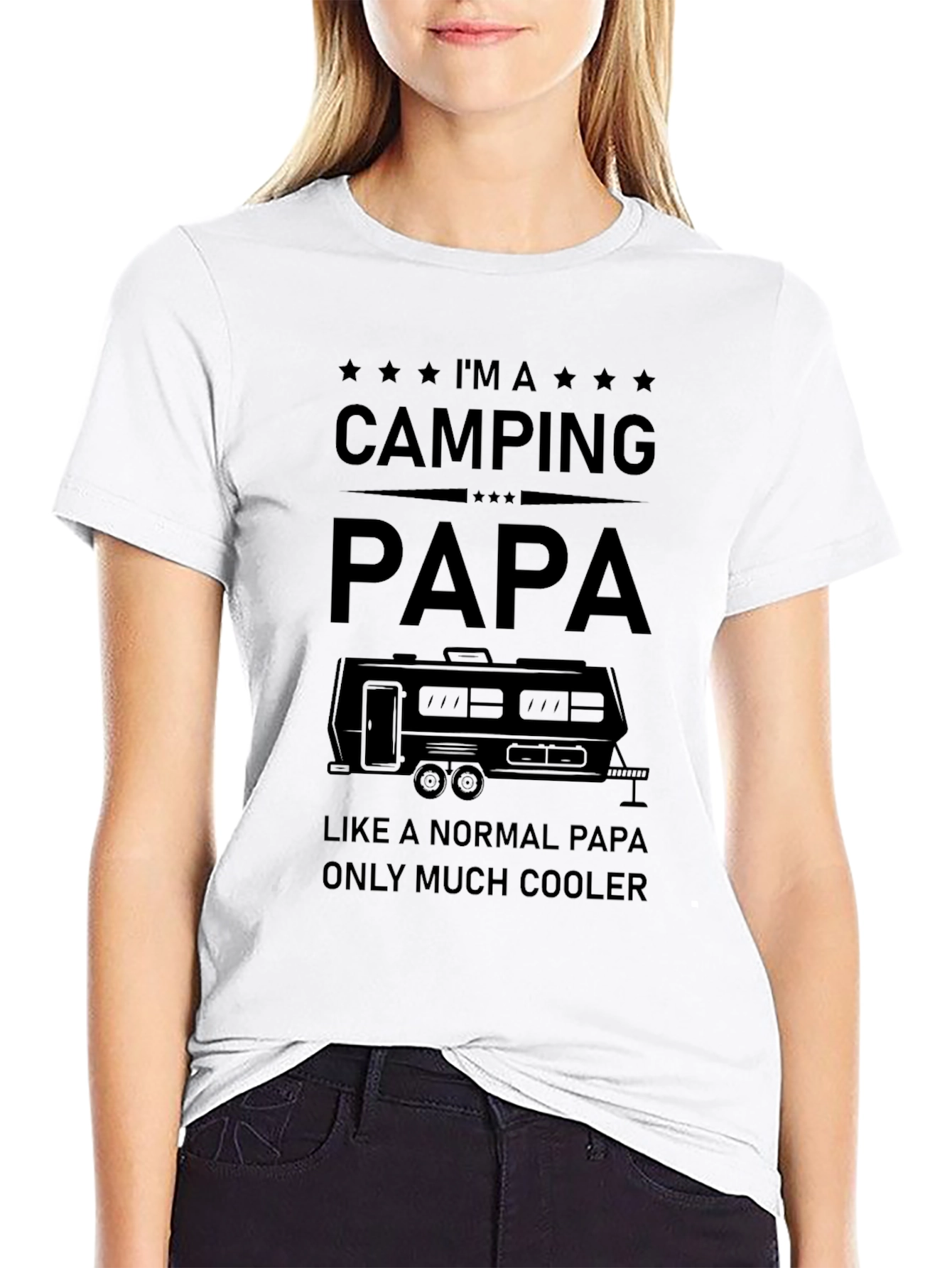 Camping Papa Graphic Tee - Cool Dad Shirt