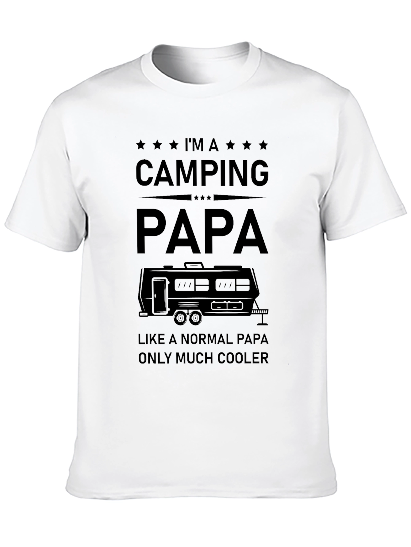 Camping Papa Graphic Tee - Cool Dad Shirt