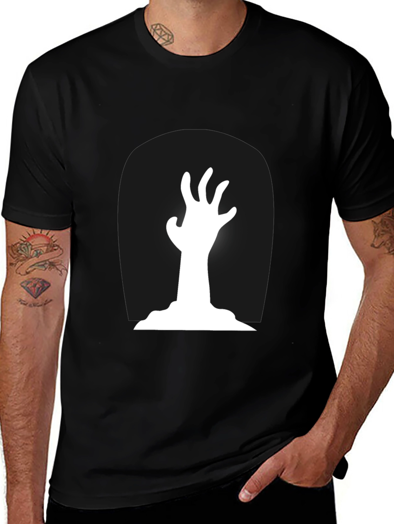 Zombie Hand T-Shirt - Halloween Graphic Tee