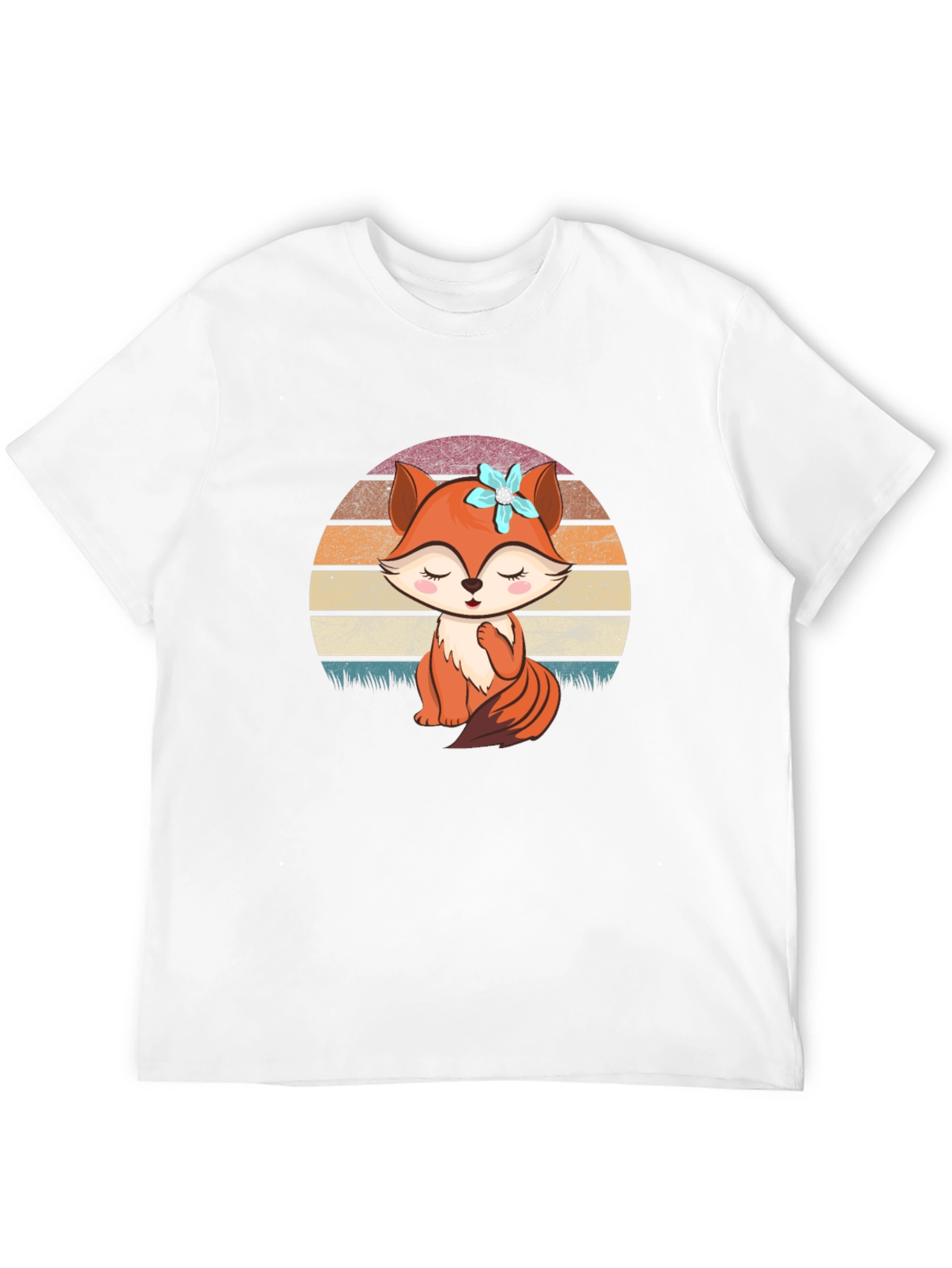 Cute Fox Graphic Tee - Unisex Black T-Shirt
