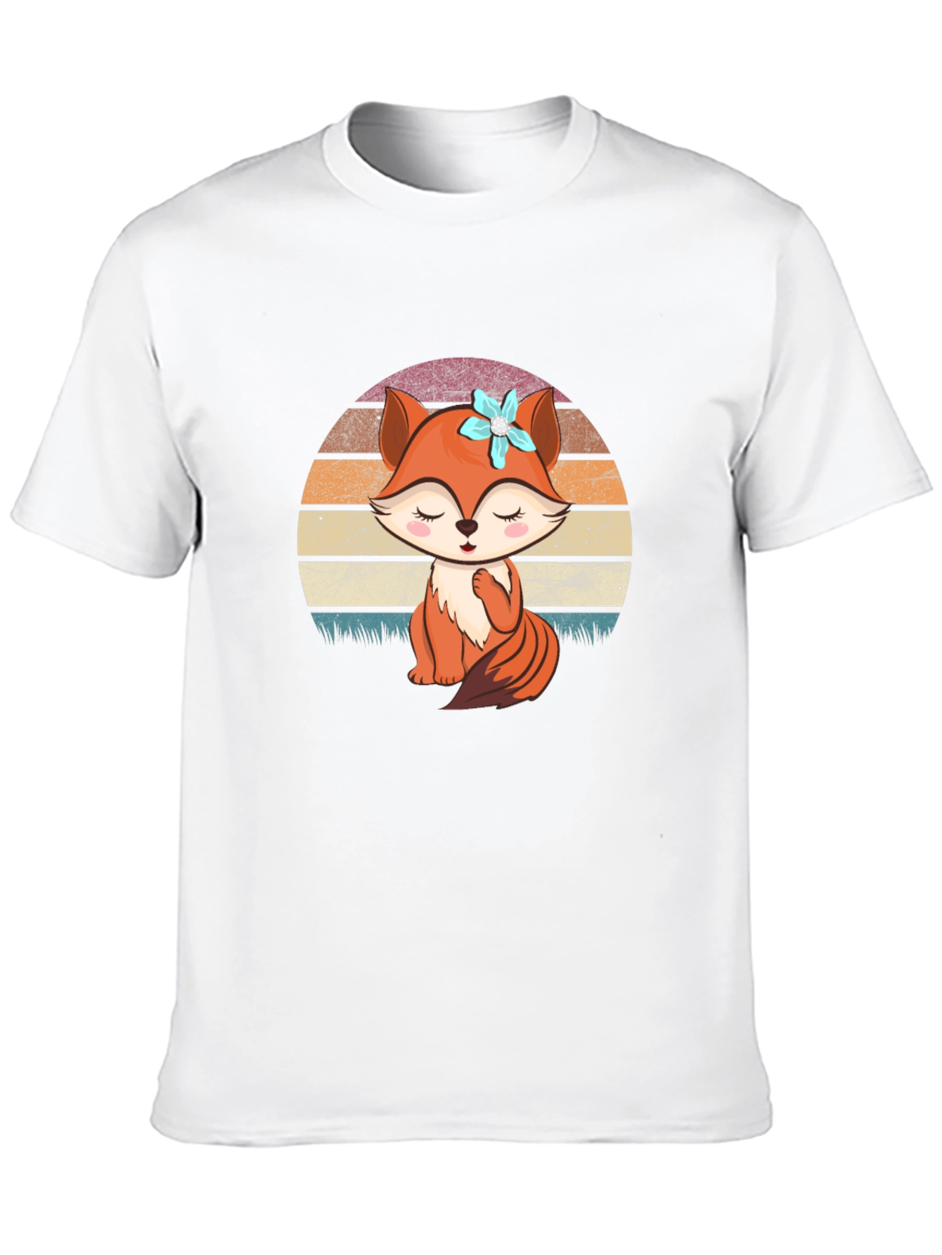 Cute Fox Graphic Tee - Unisex Black T-Shirt