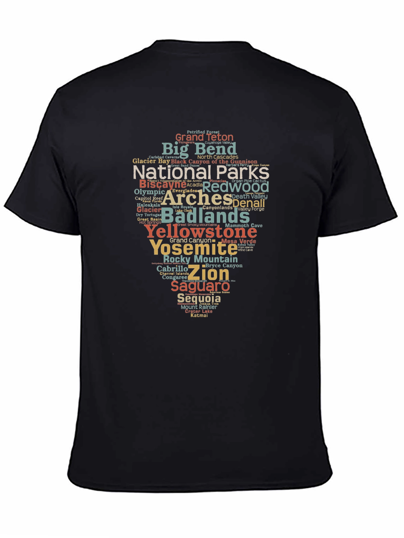 National Park Word Art T-Shirt