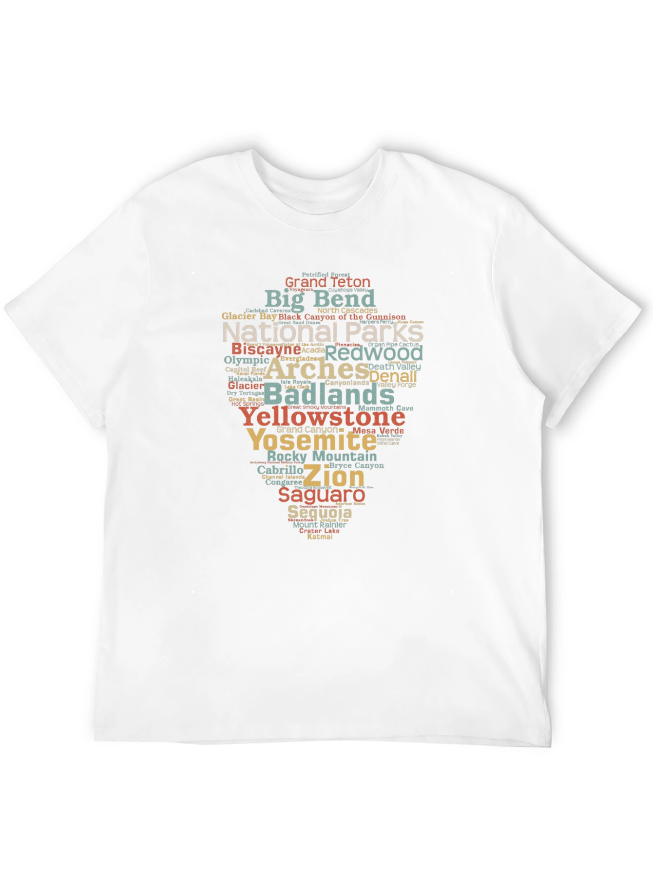 National Park Word Art T-Shirt