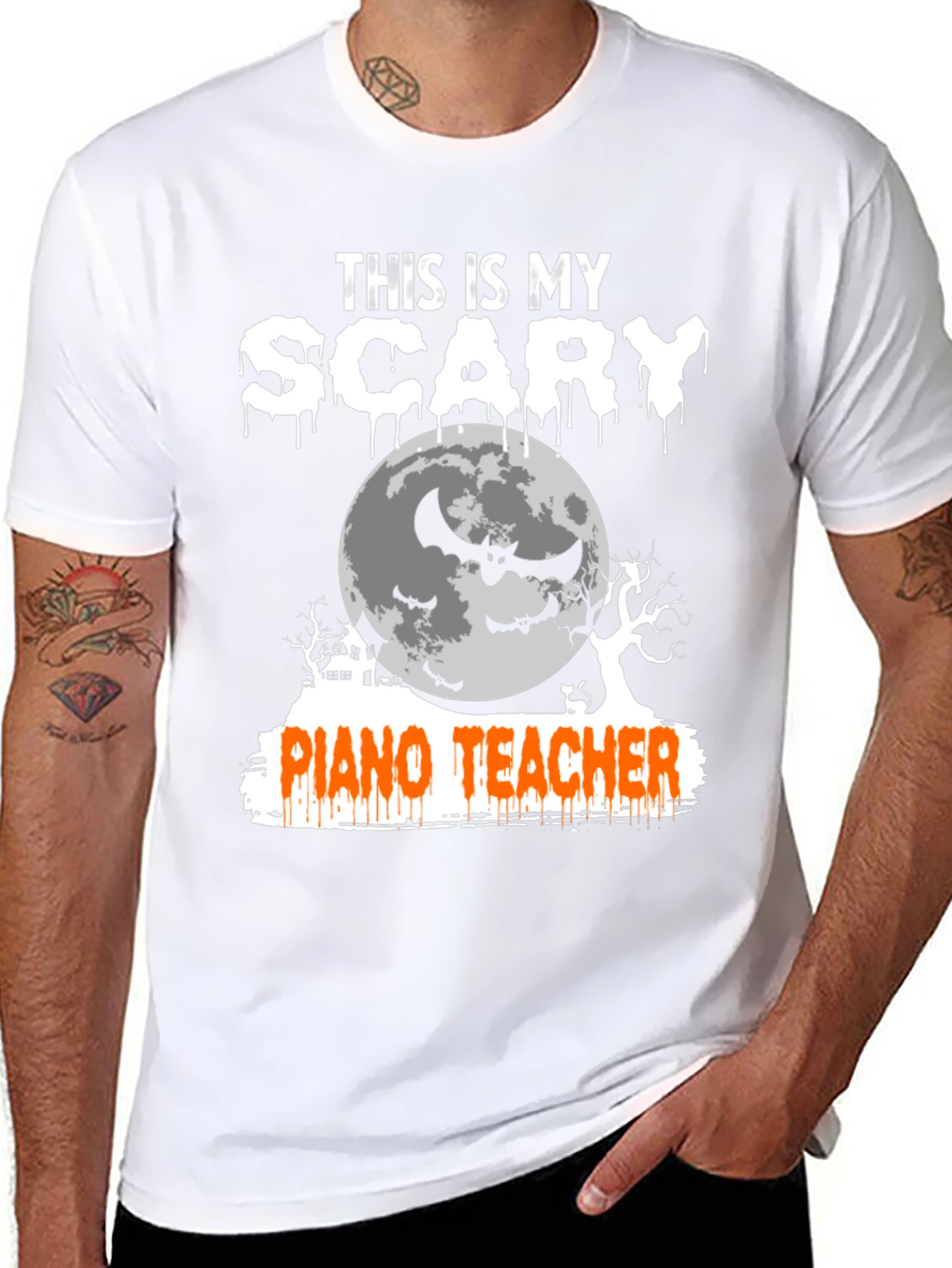 Scary Piano Teacher Halloween T-Shirt