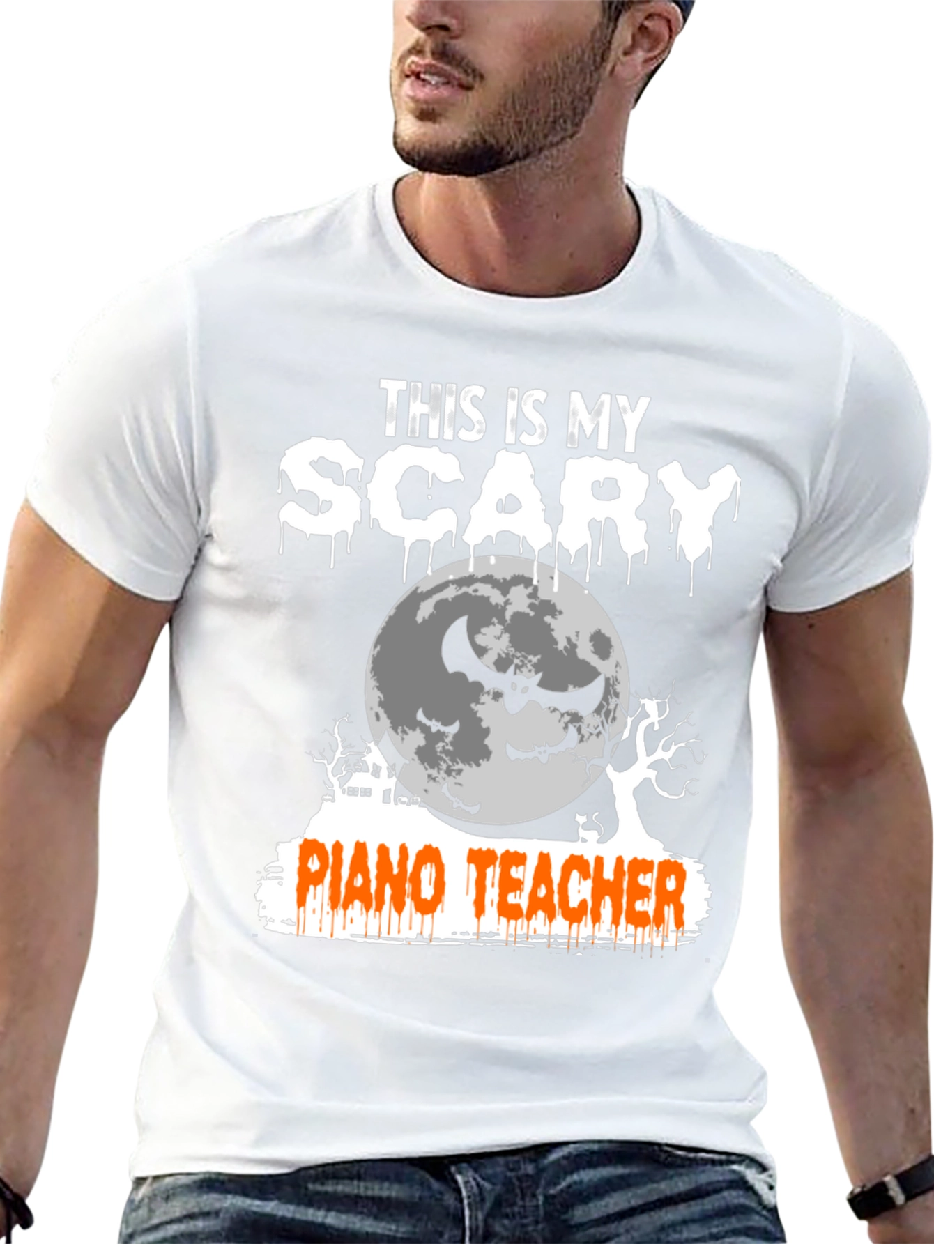 Scary Piano Teacher Halloween T-Shirt