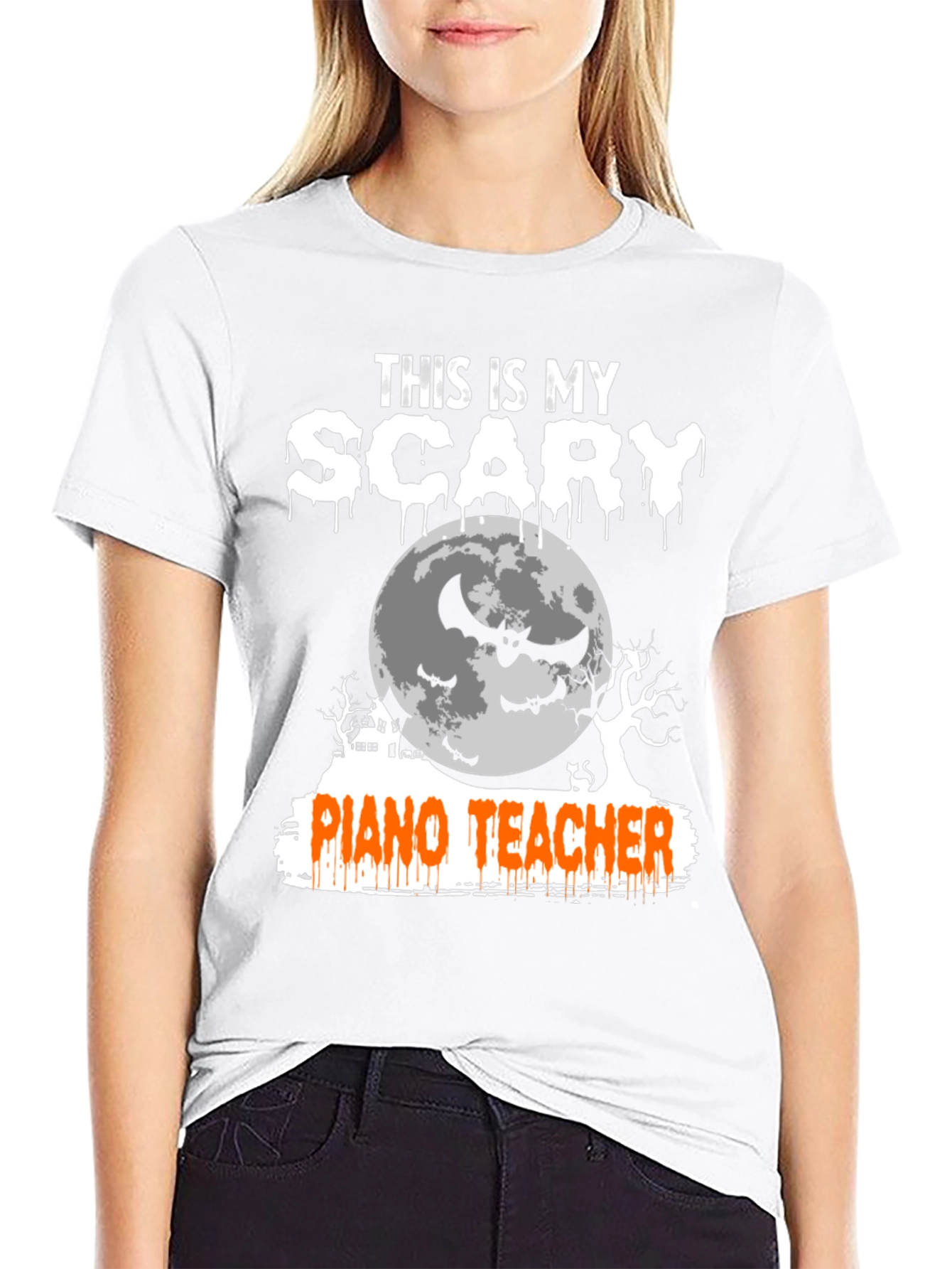 Scary Piano Teacher Halloween T-Shirt