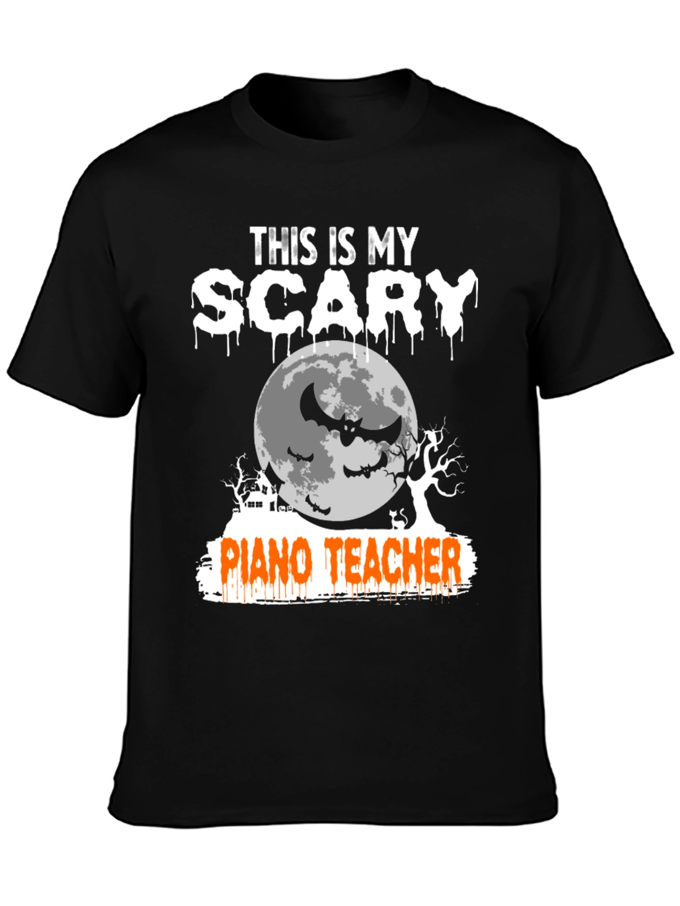 Scary Piano Teacher Halloween T-Shirt