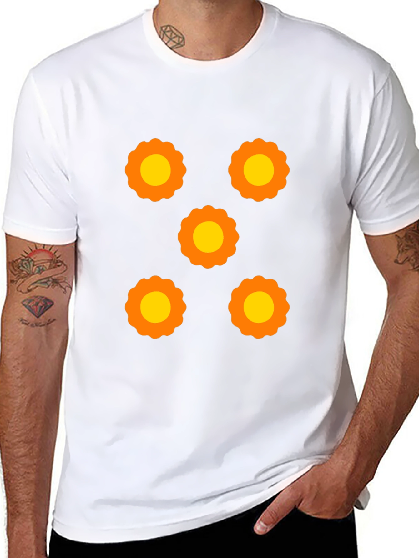 Retro Floral Graphic Tee - Black