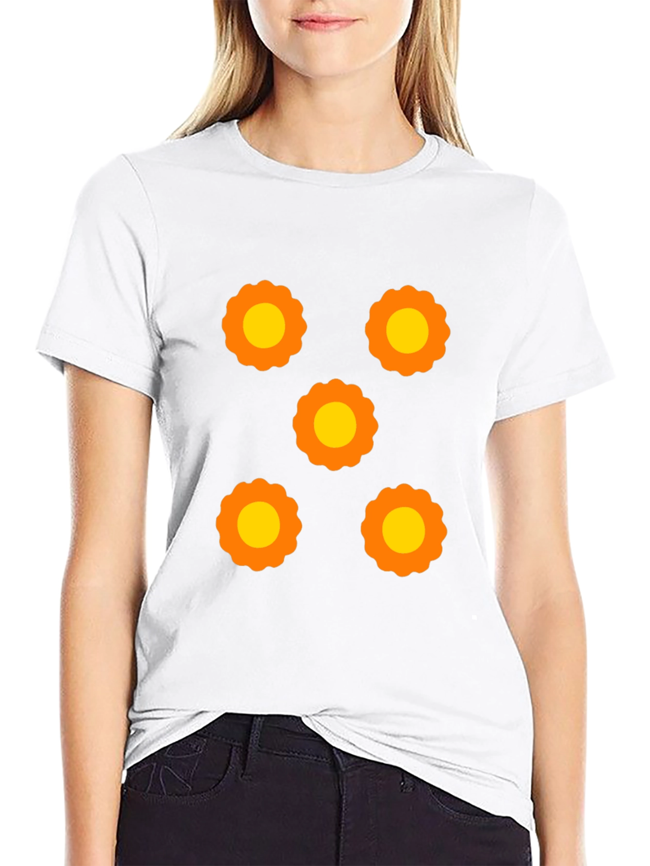 Retro Floral Graphic Tee - Black
