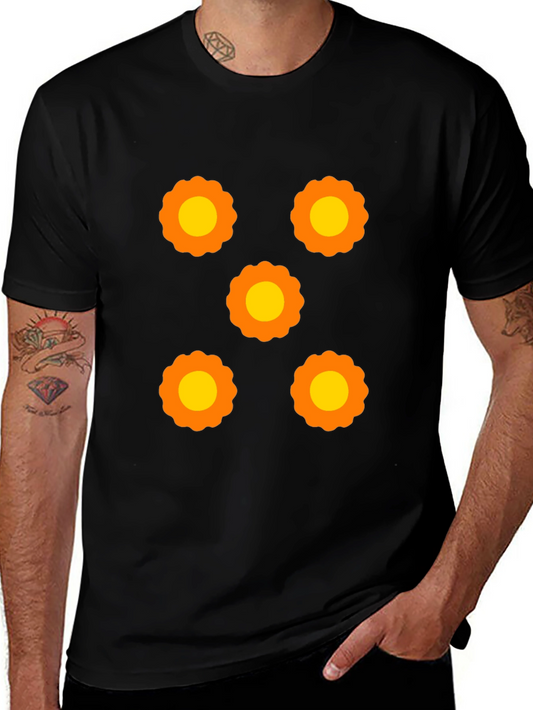 Retro Floral Graphic Tee - Black