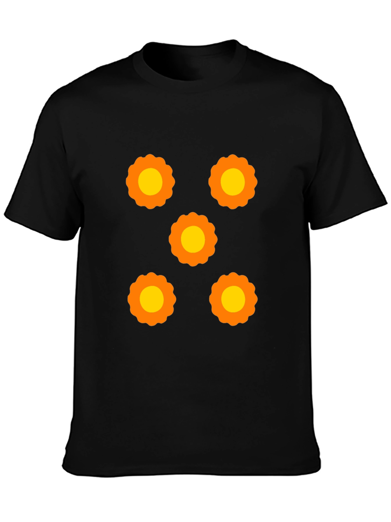 Retro Floral Graphic Tee - Black
