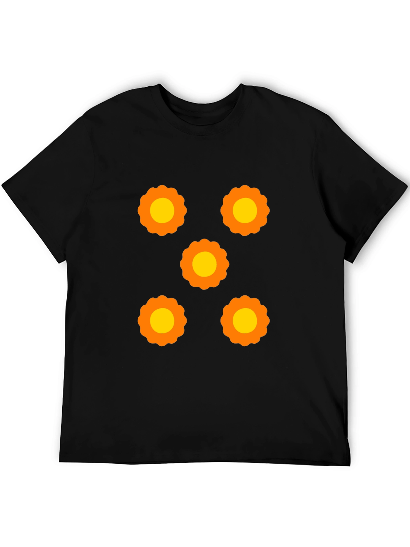 Retro Floral Graphic Tee - Black
