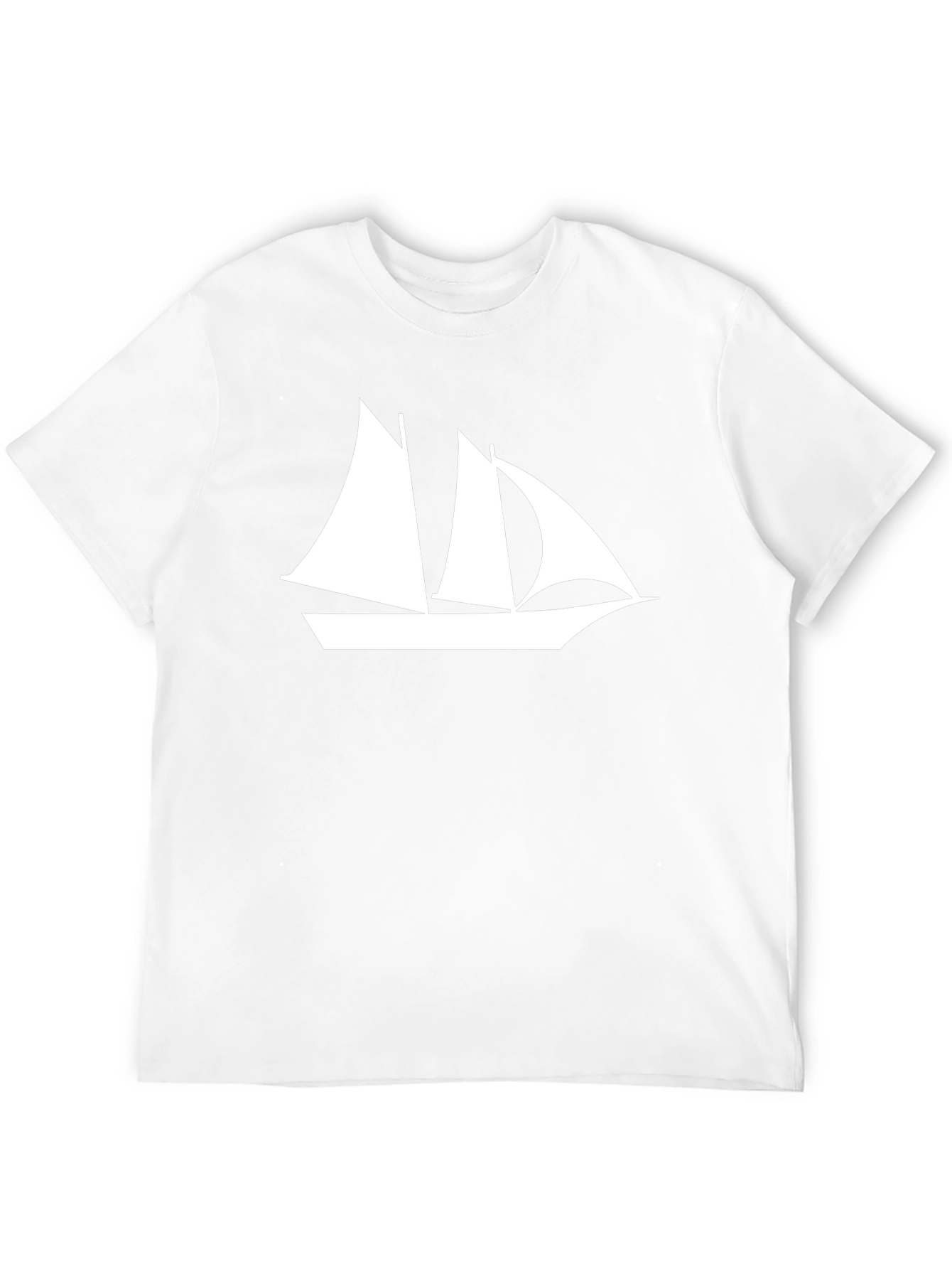 Sailboat Graphic Tee - Black Cotton T-Shirt