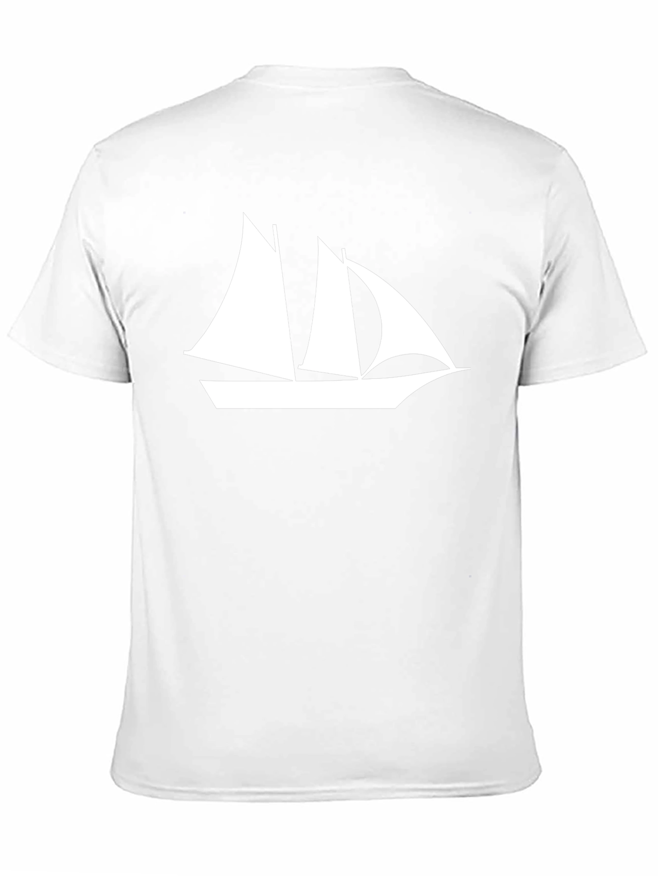 Sailboat Graphic Tee - Black Cotton T-Shirt