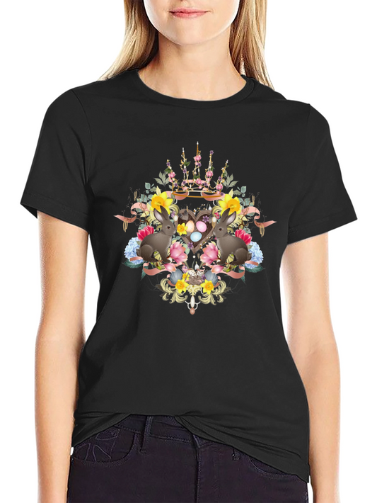 Floral Easter Bunnies T-Shirt