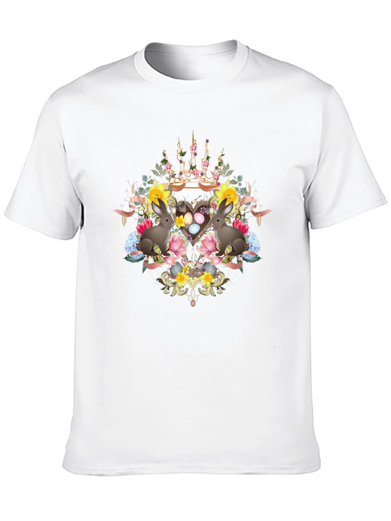 Floral Easter Bunnies T-Shirt