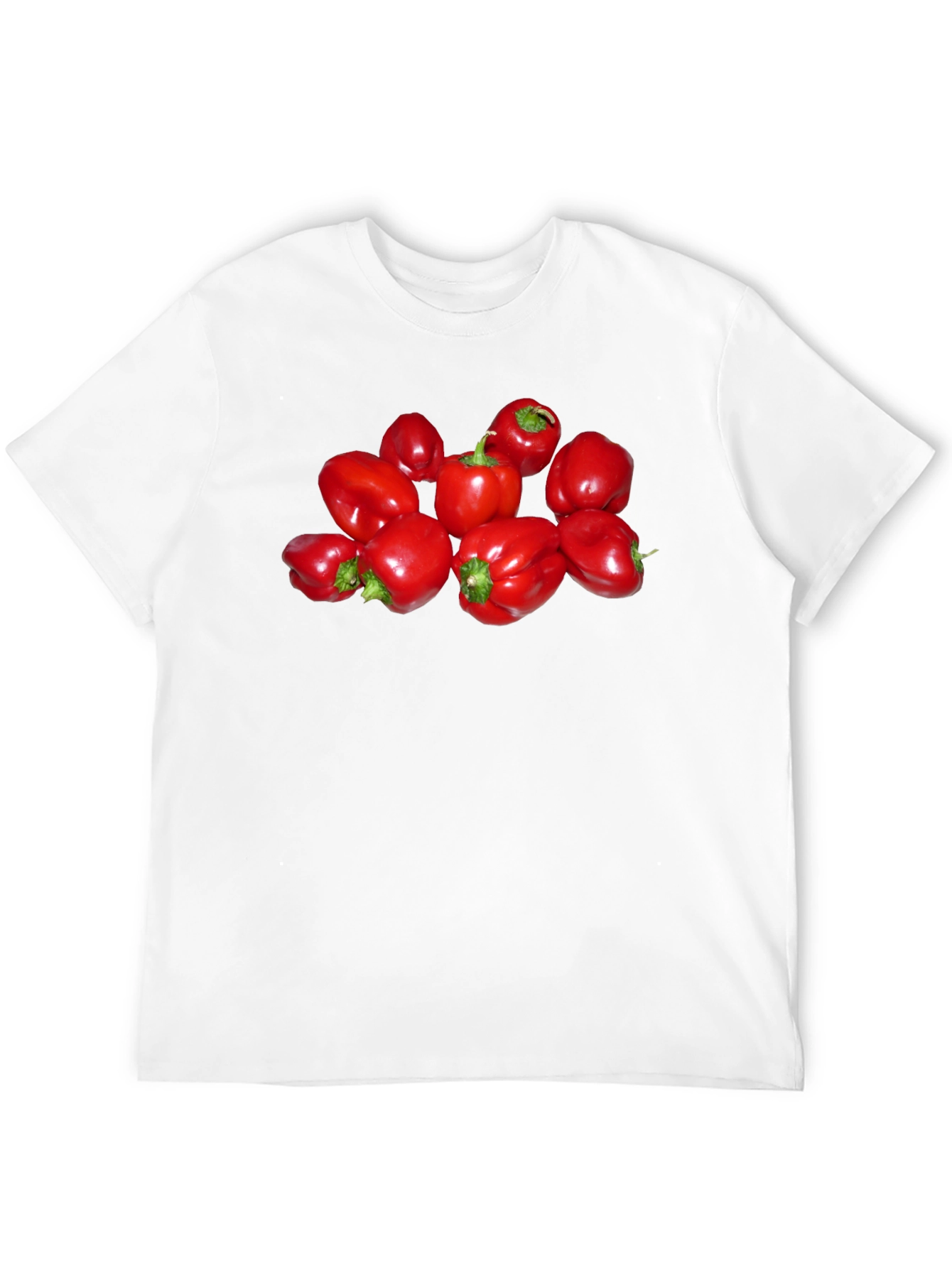 Red Bell Pepper T-Shirt - Black Cotton Tee