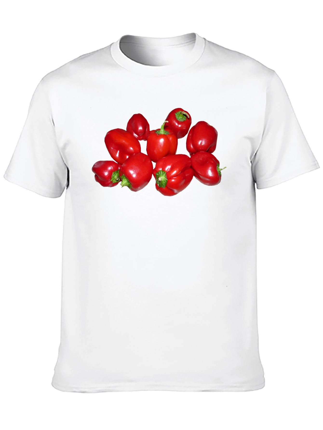 Red Bell Pepper T-Shirt - Black Cotton Tee