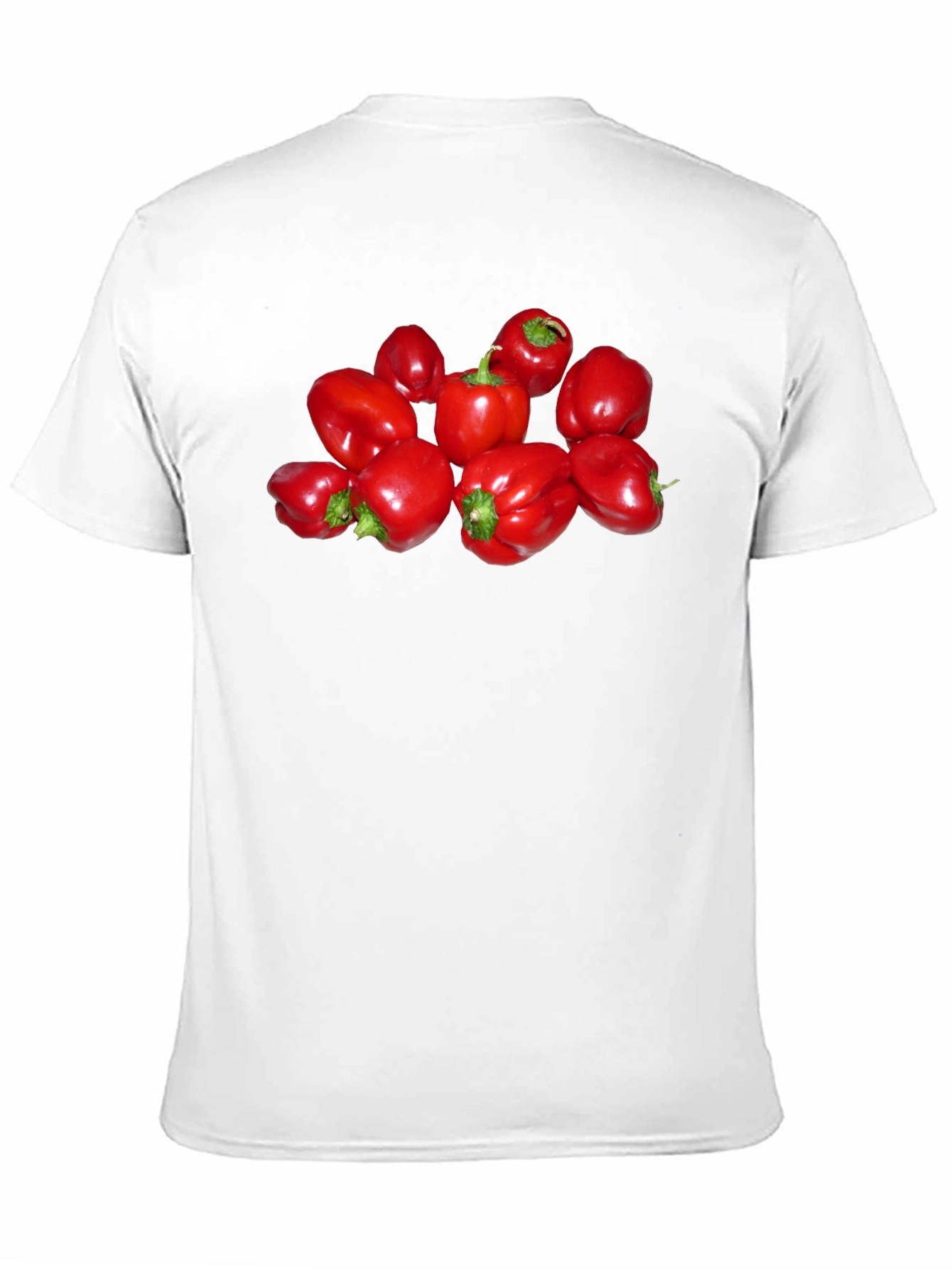 Red Bell Pepper T-Shirt - Black Cotton Tee