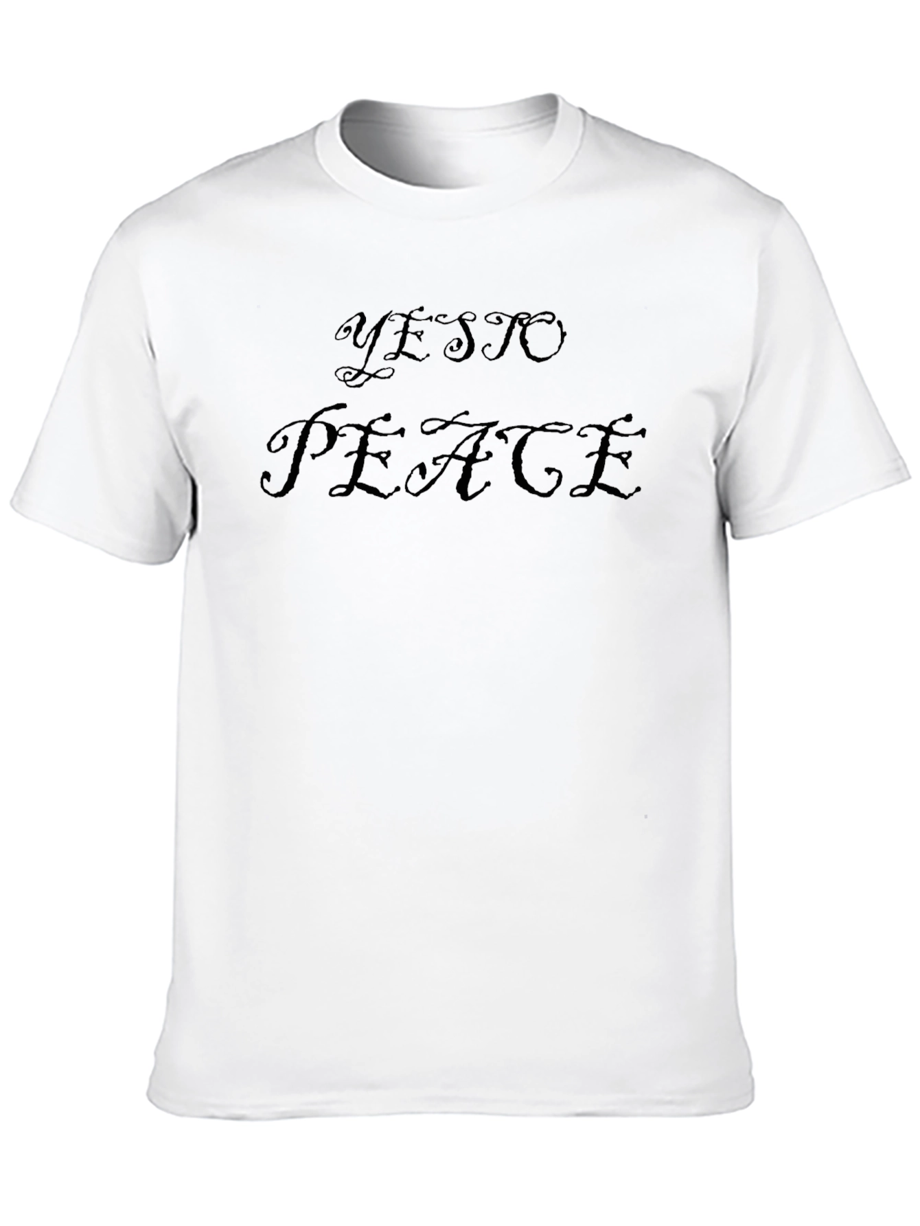 Yes to Peace Black T-Shirt - Stylish Slogan Tee