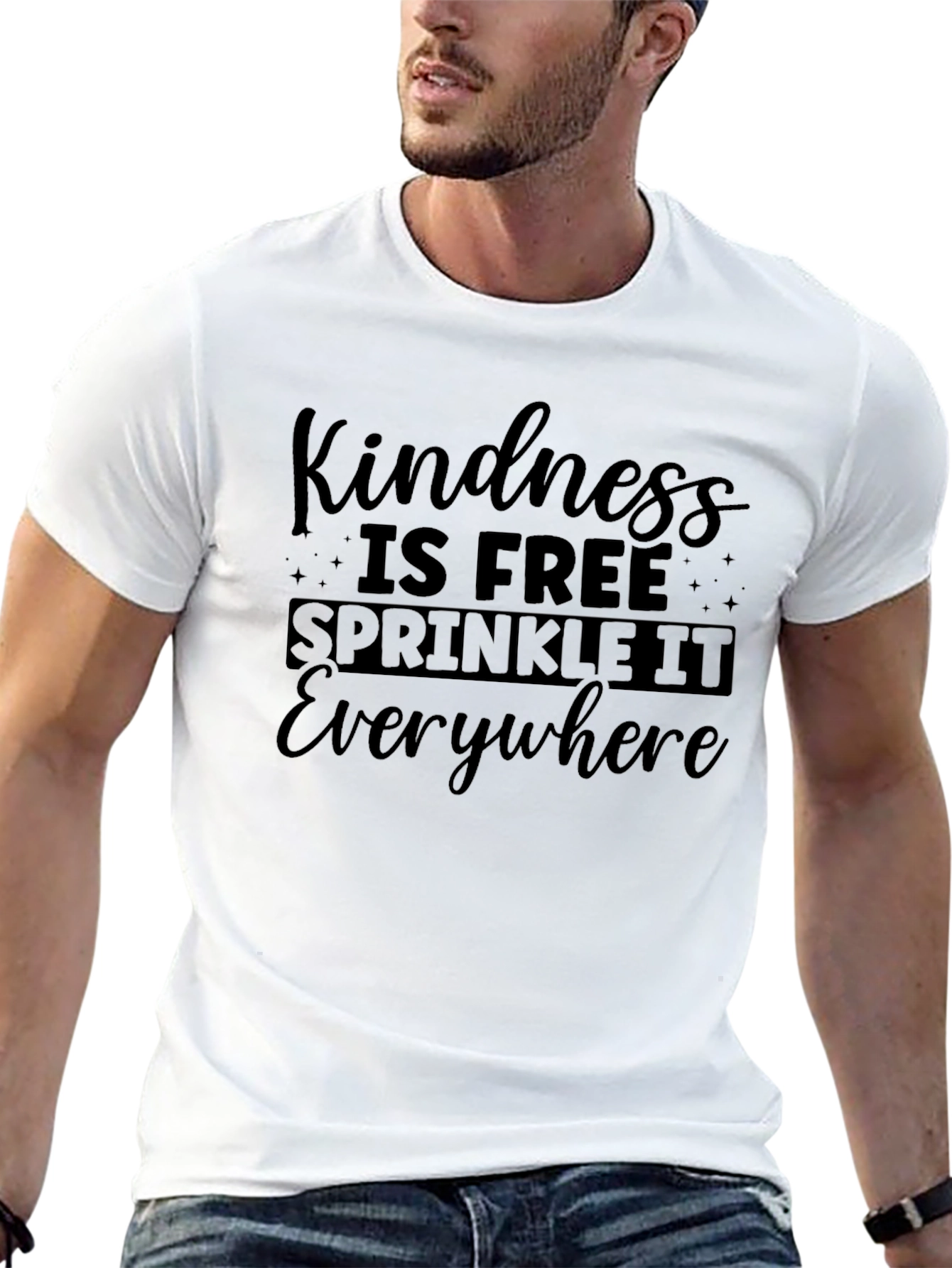 Kindness is Free Graphic T-Shirt - Black