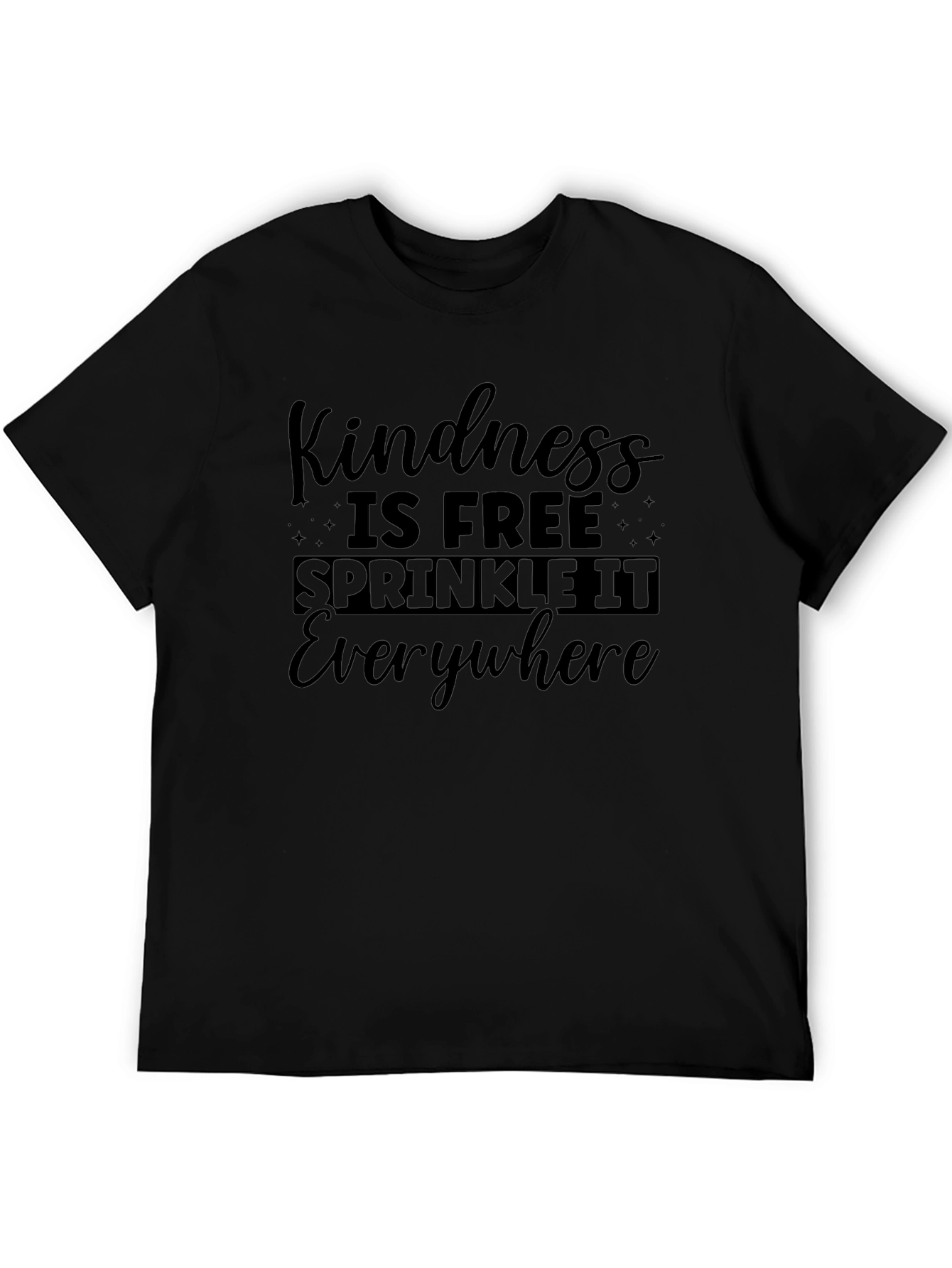 Kindness is Free Graphic T-Shirt - Black