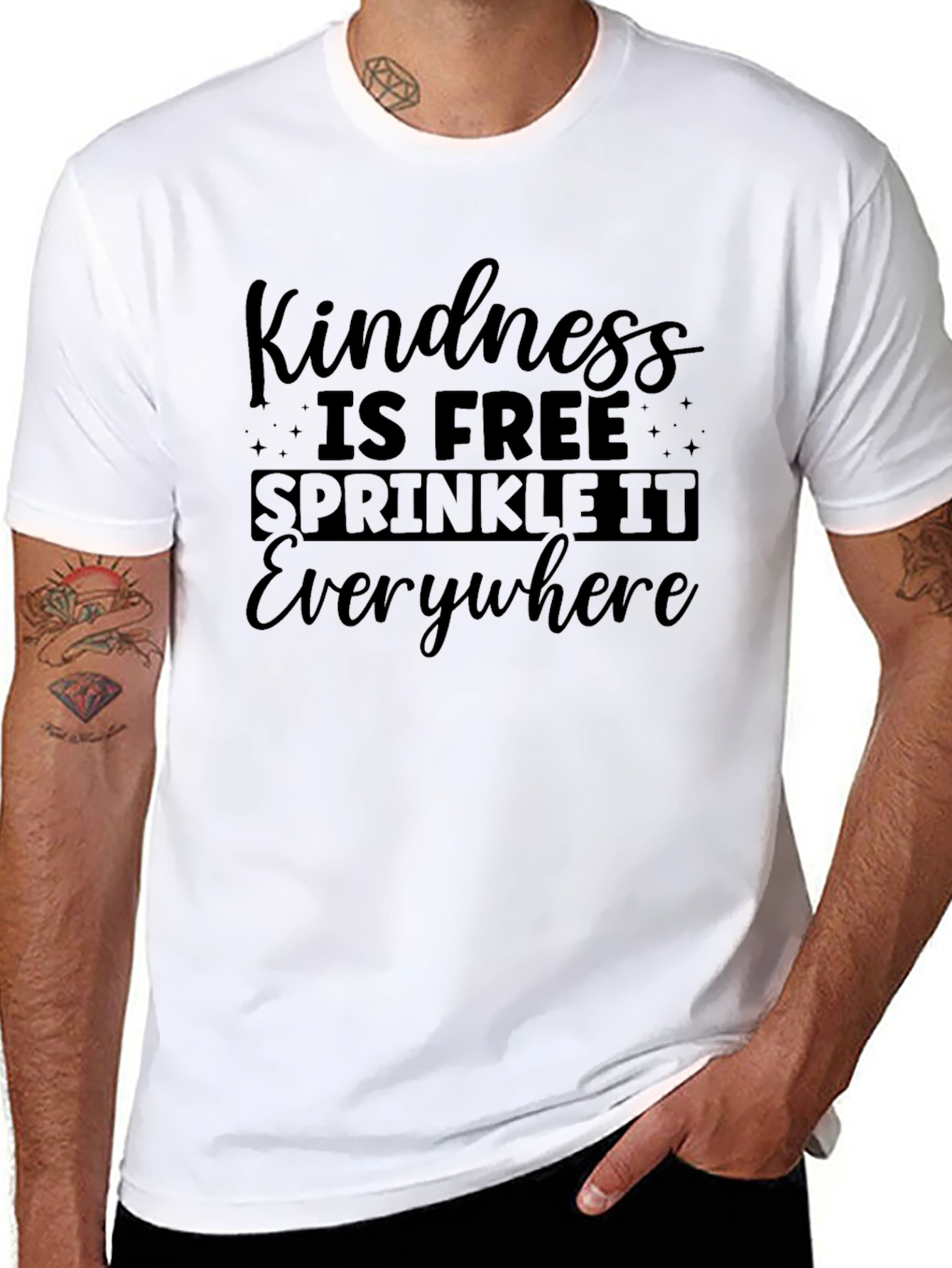Kindness is Free Graphic T-Shirt - Black