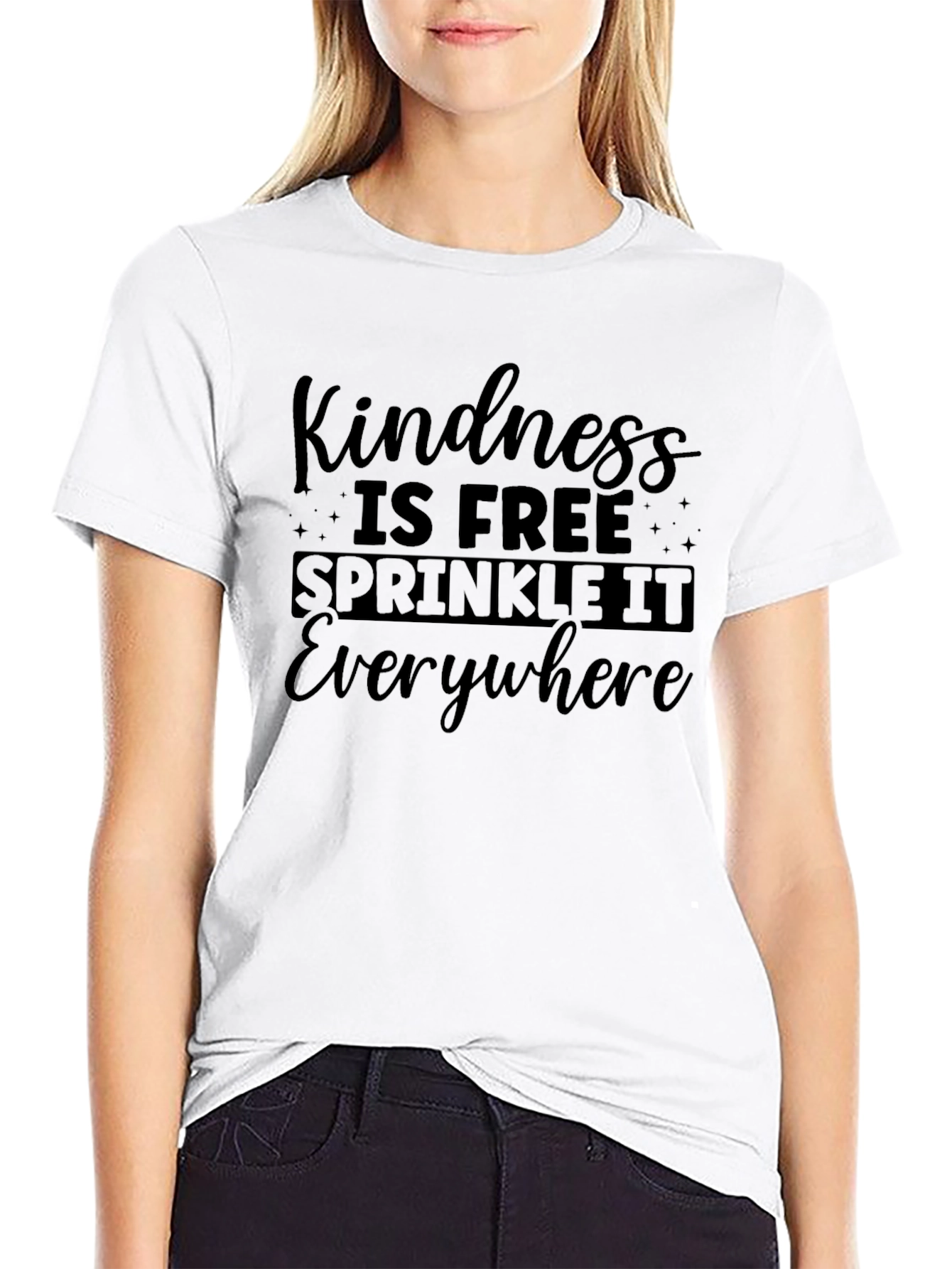 Kindness is Free Graphic T-Shirt - Black