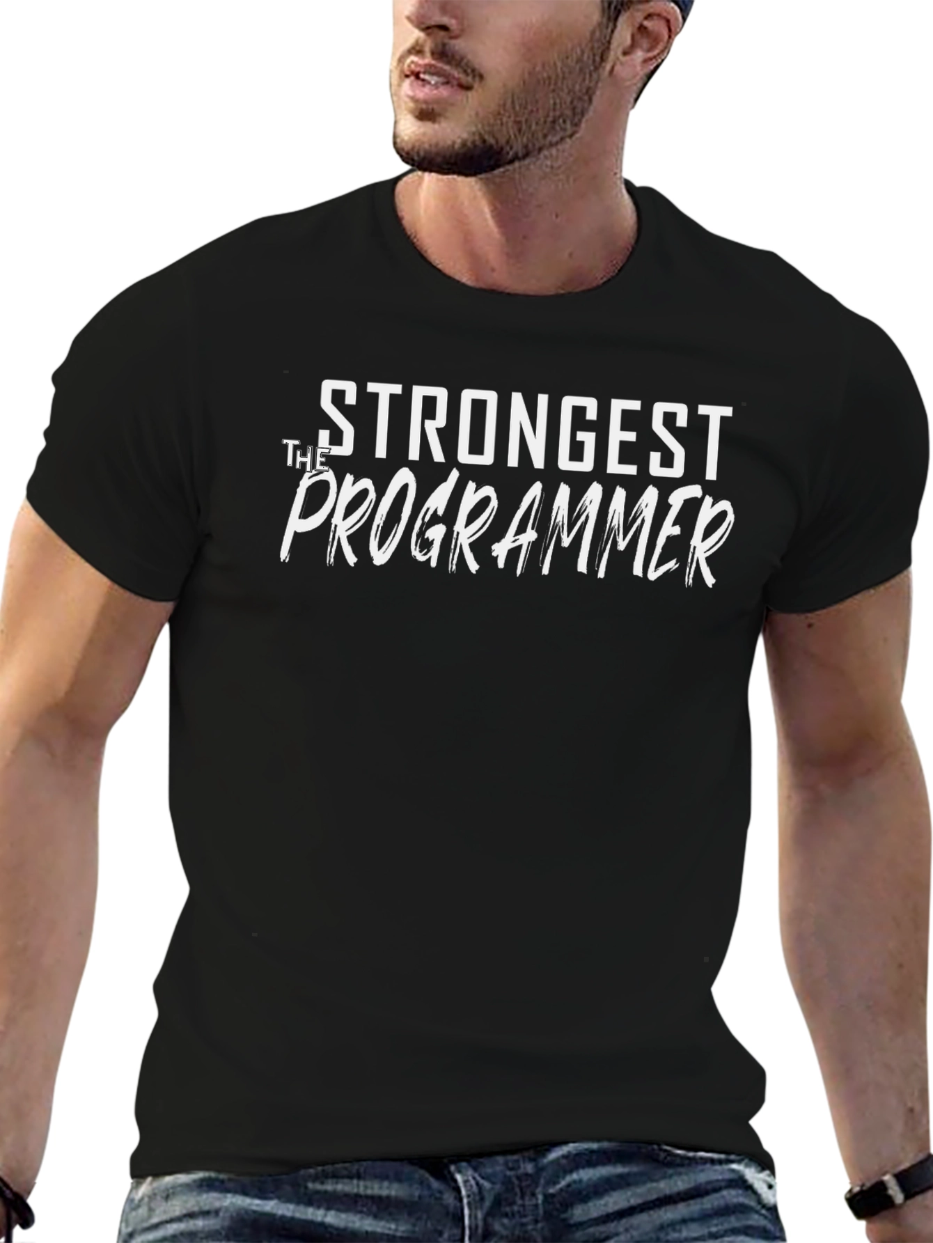 Strongest Programmer Graphic Tee - Black