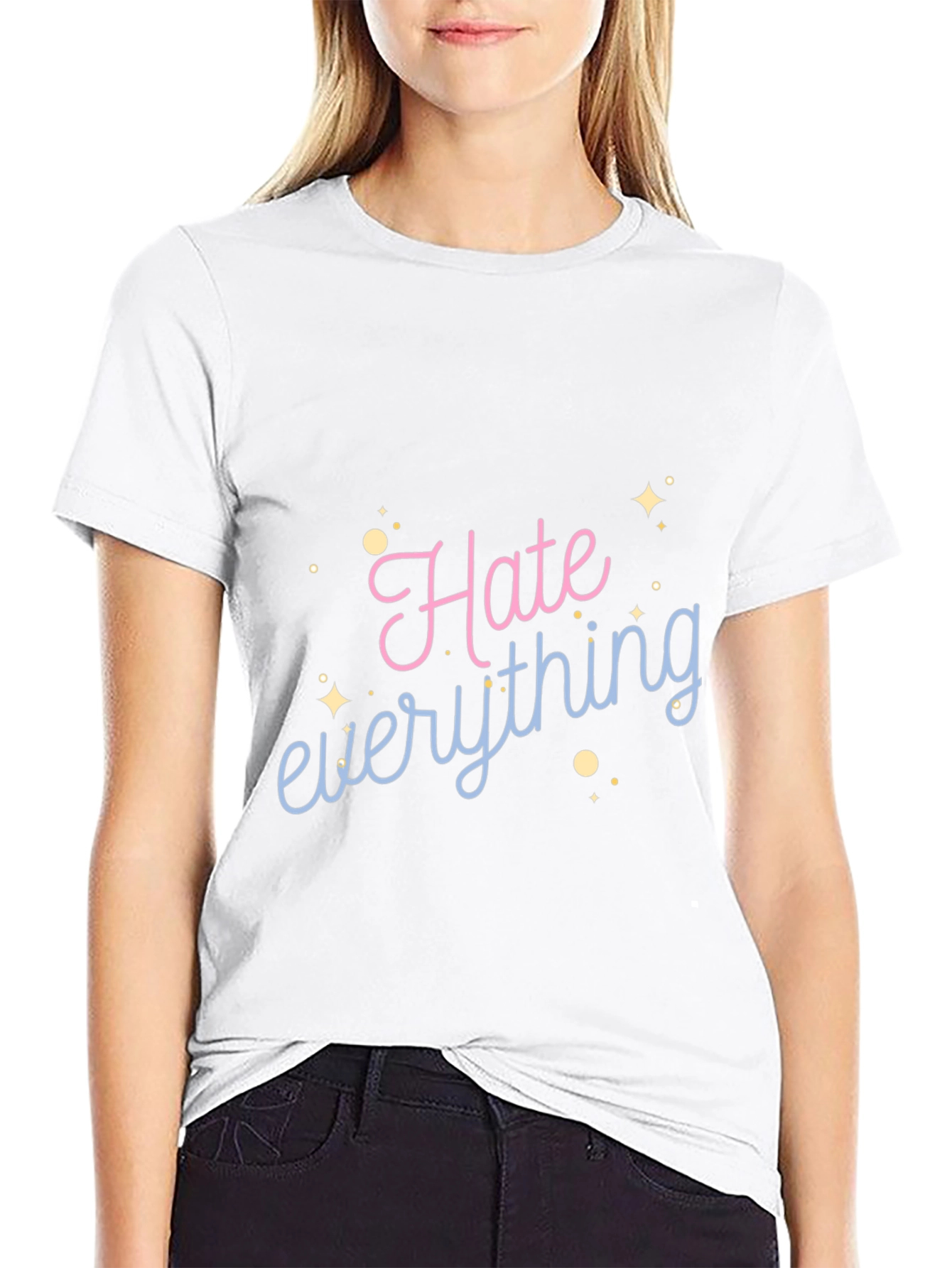 Hate Everything Graphic Tee - Black Casual Shirt