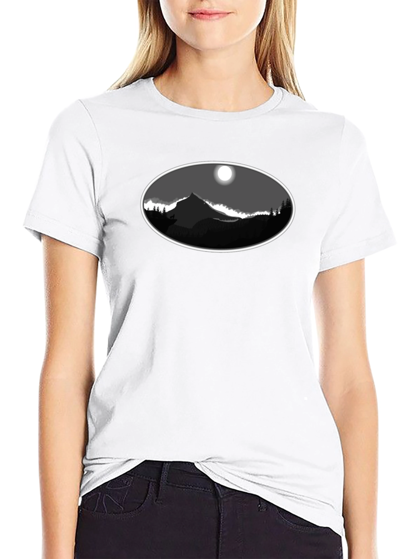 Black Mountainscape T-Shirt