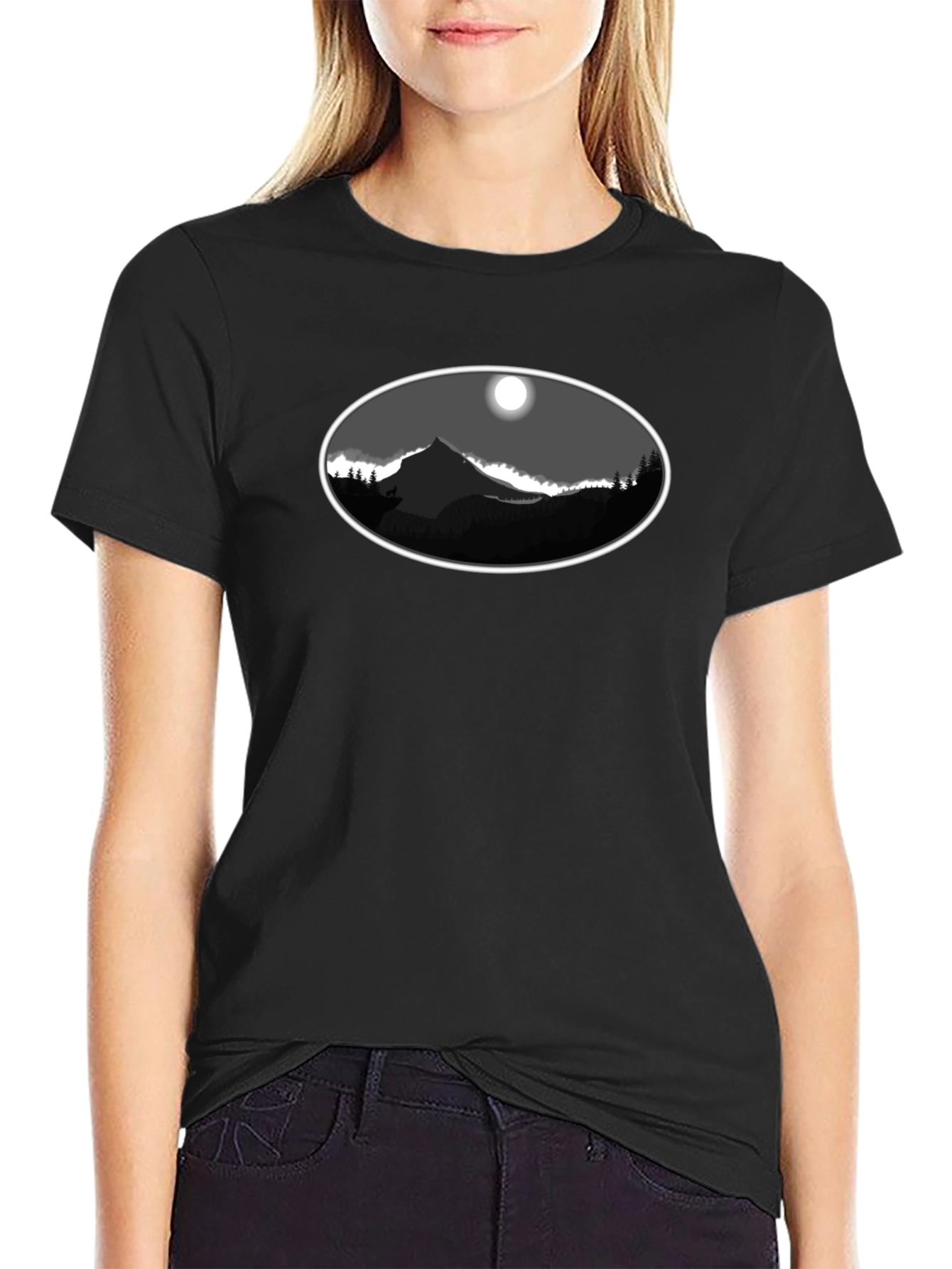 Black Mountainscape T-Shirt