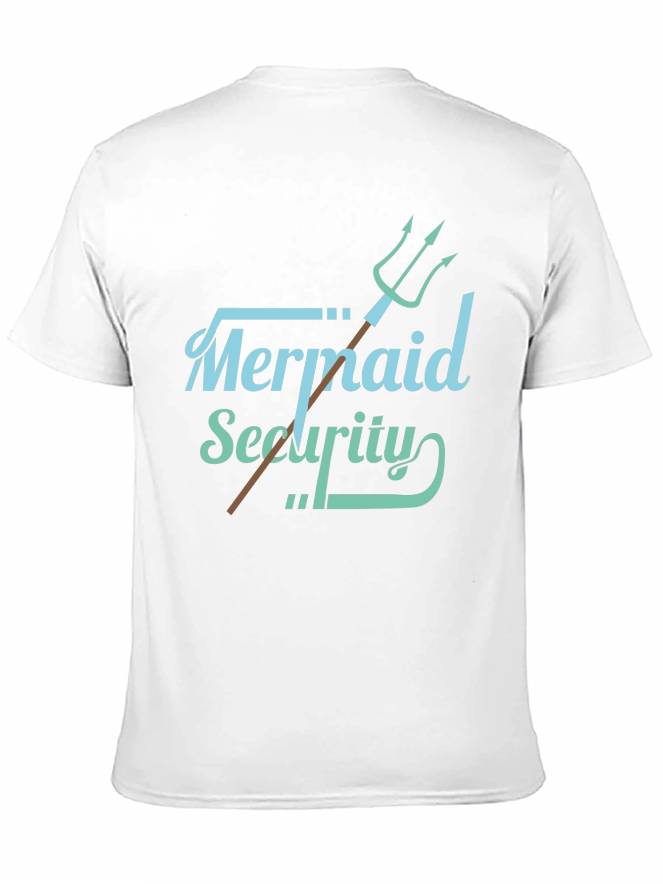Mermaid Security Graphic T-Shirt Black Cotton Tee