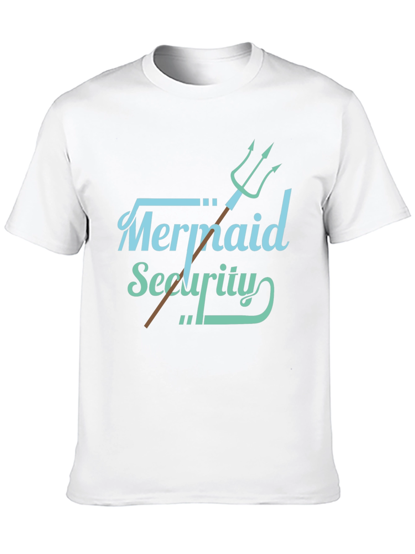 Mermaid Security Graphic T-Shirt Black Cotton Tee