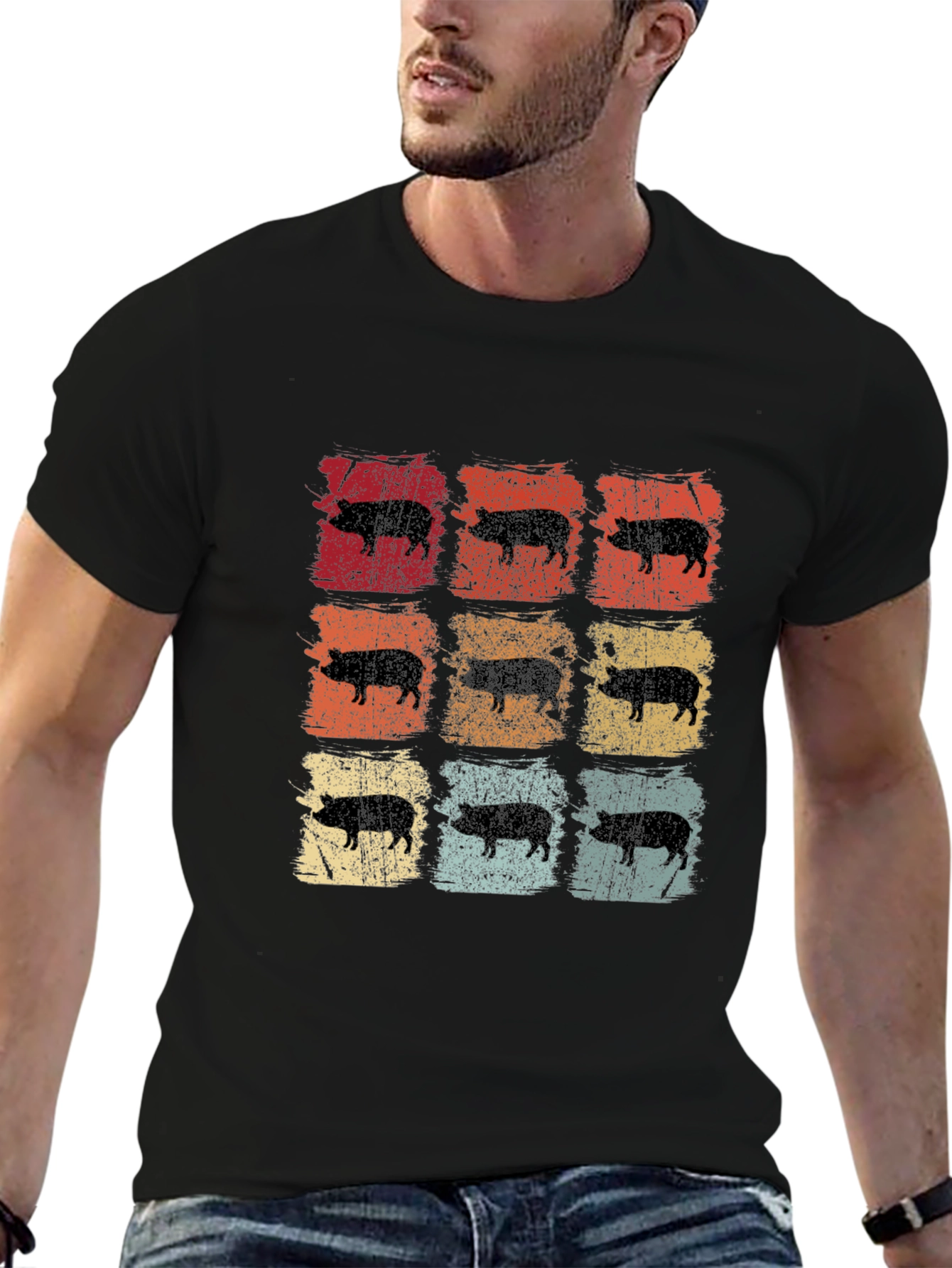 Retro Pig Graphic Tee