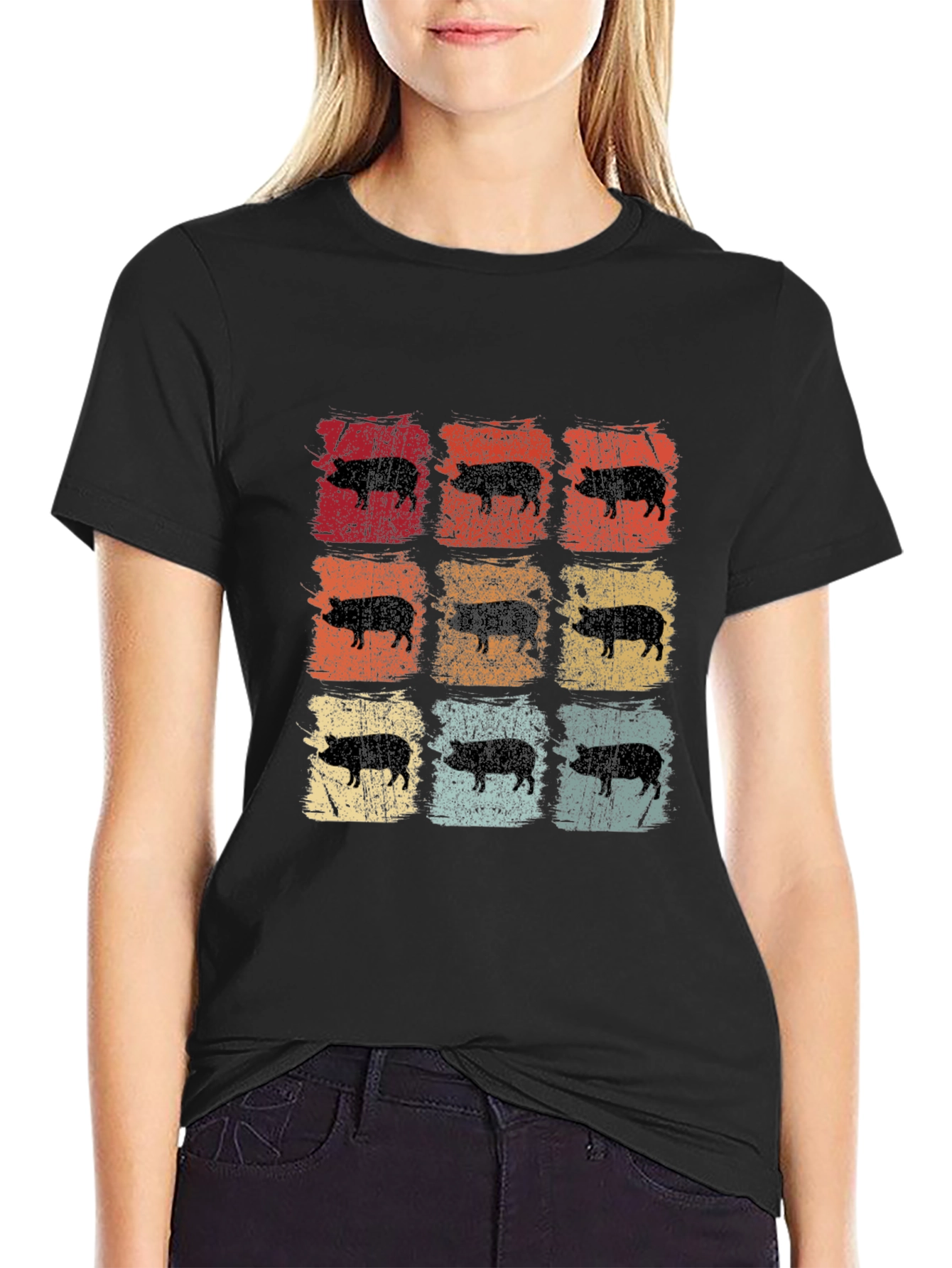 Retro Pig Graphic Tee