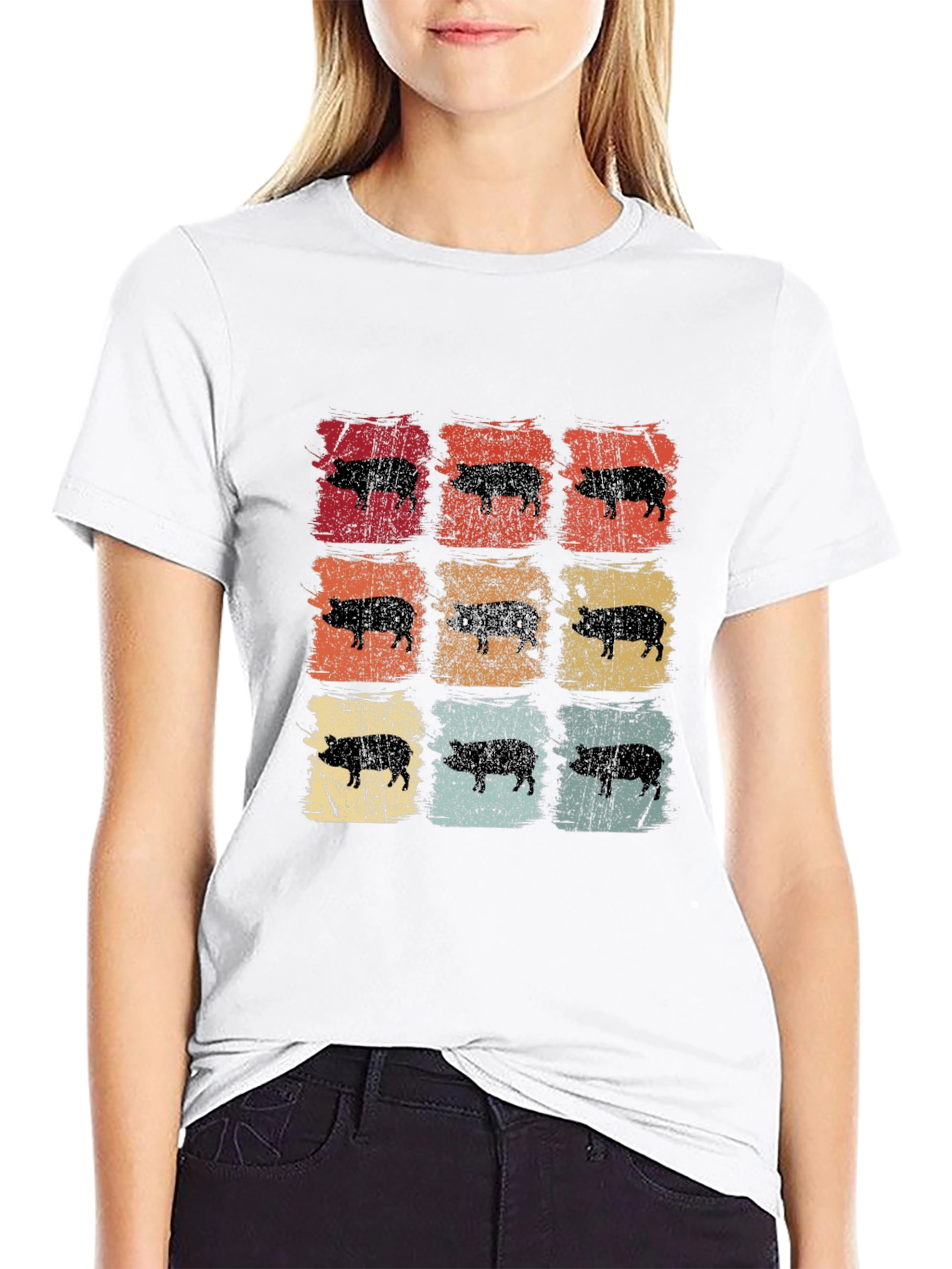 Retro Pig Graphic Tee