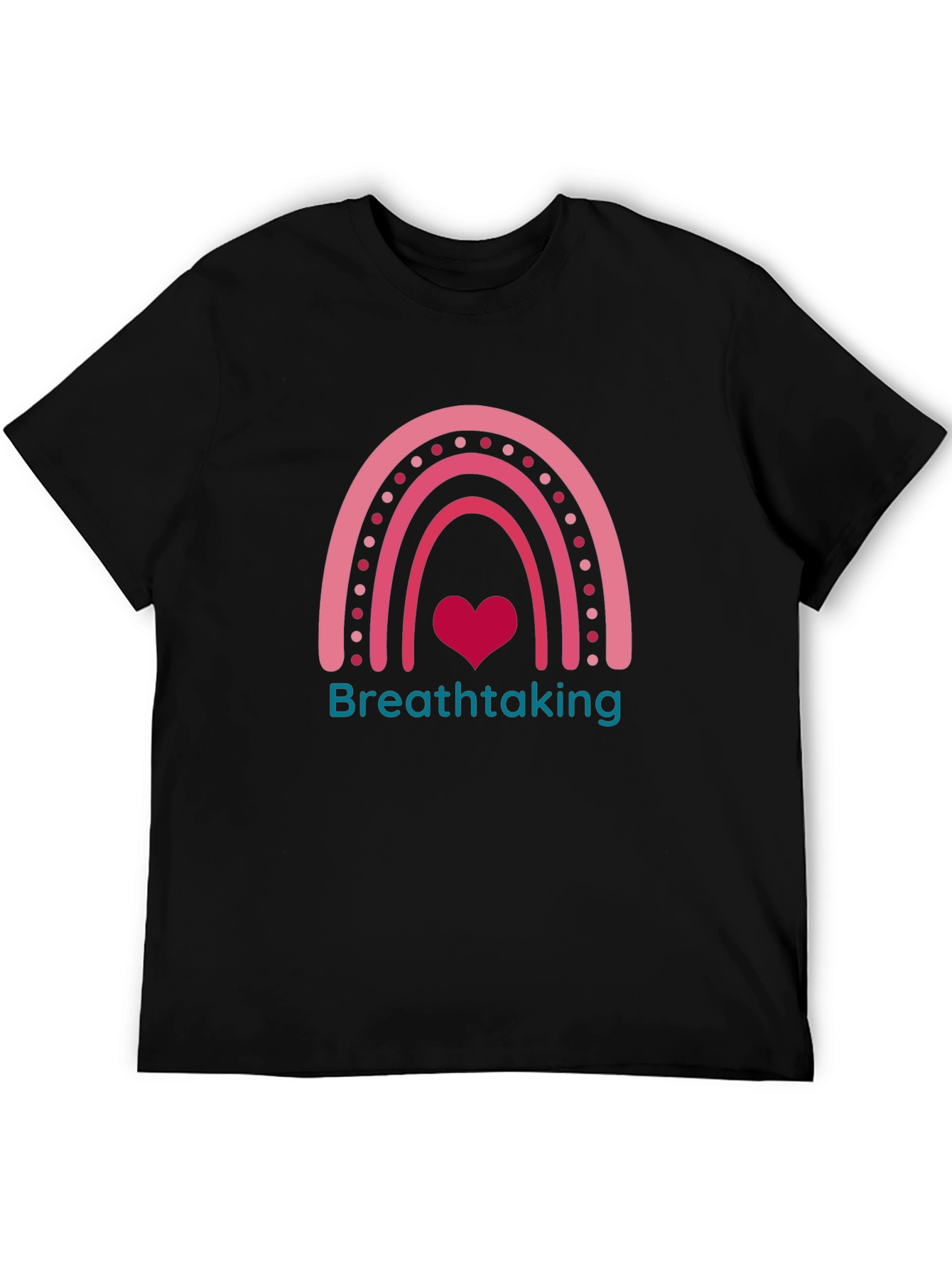 Breathtaking Rainbow Heart Graphic Tee