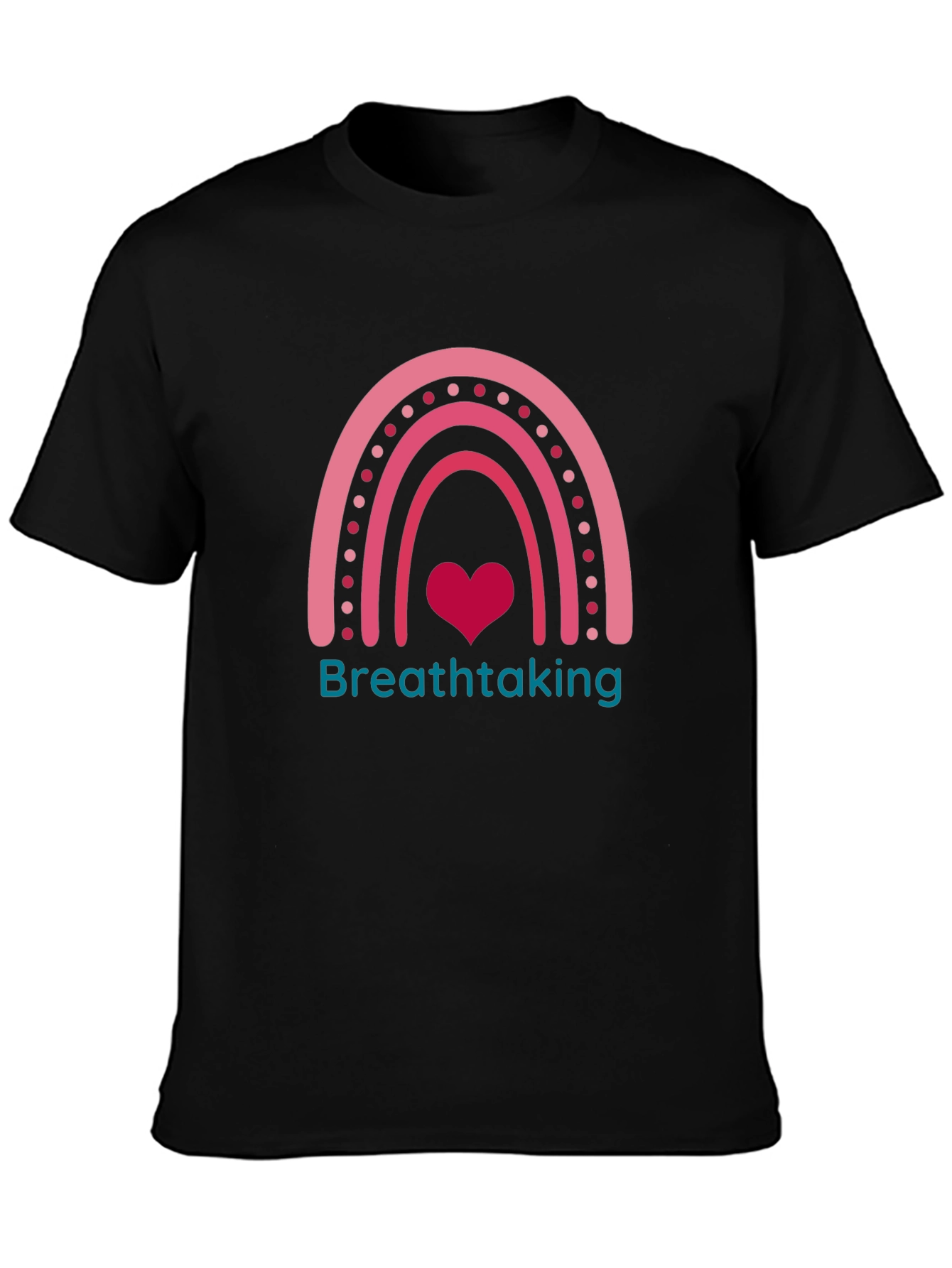 Breathtaking Rainbow Heart Graphic Tee