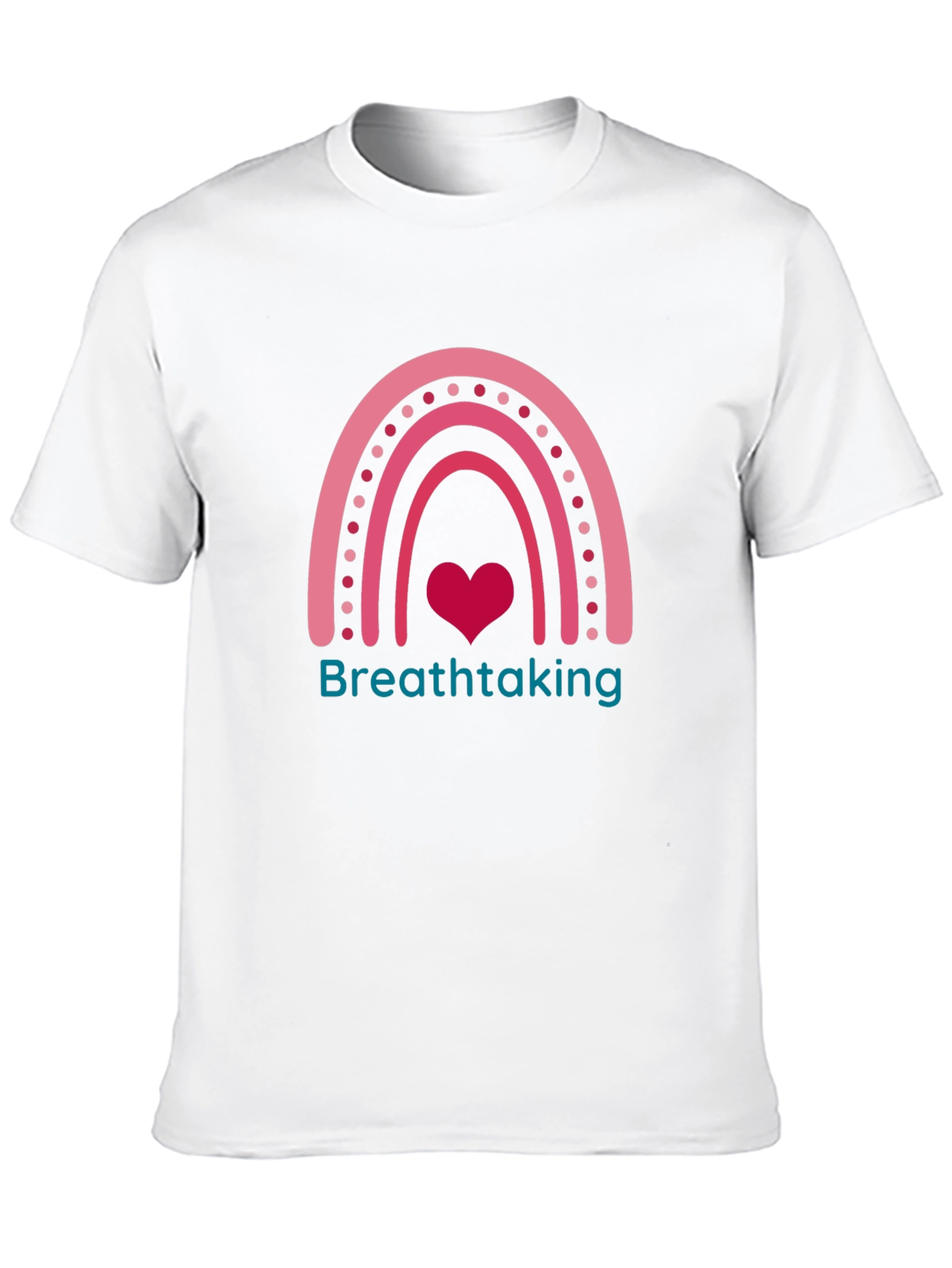 Breathtaking Rainbow Heart Graphic Tee