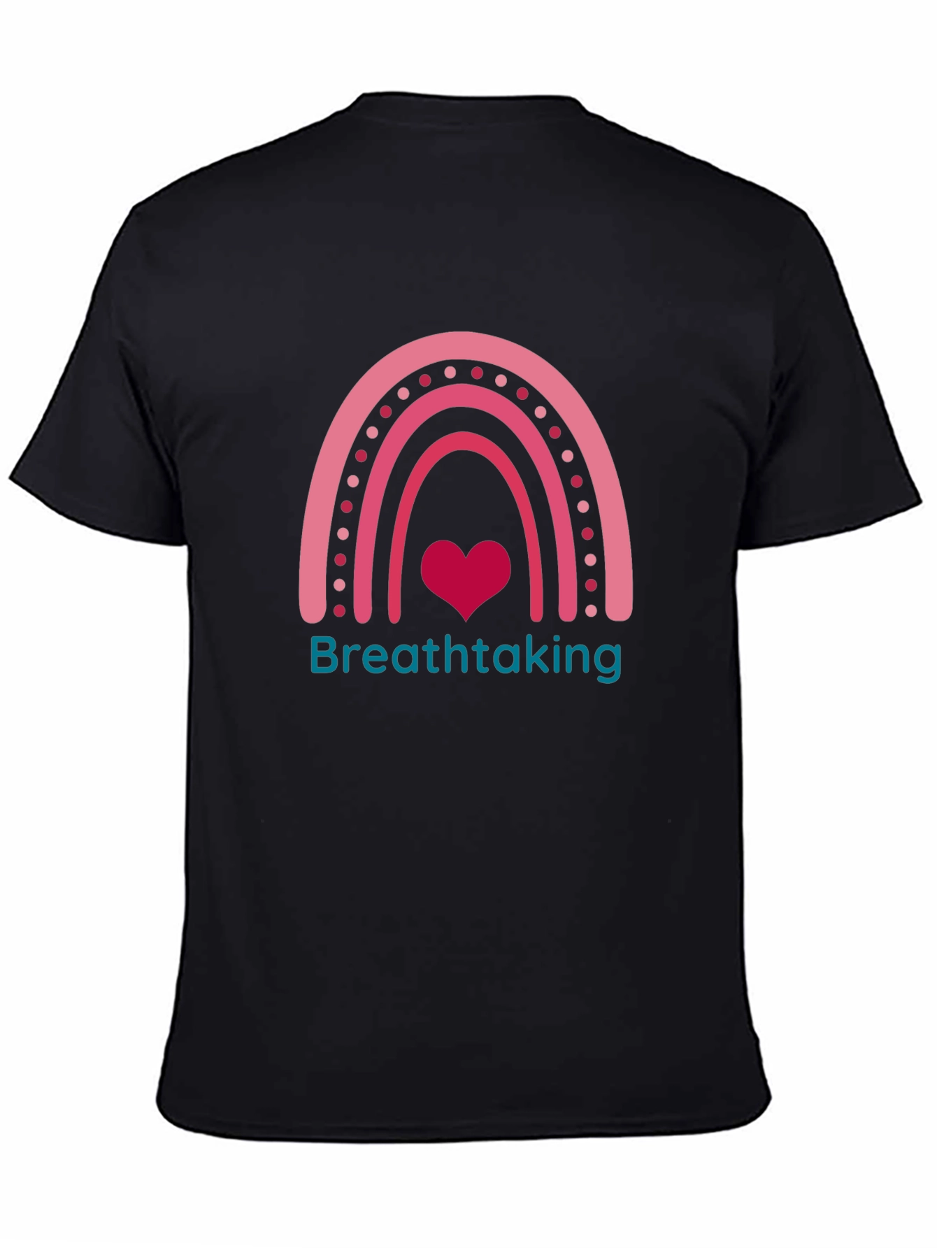 Breathtaking Rainbow Heart Graphic Tee