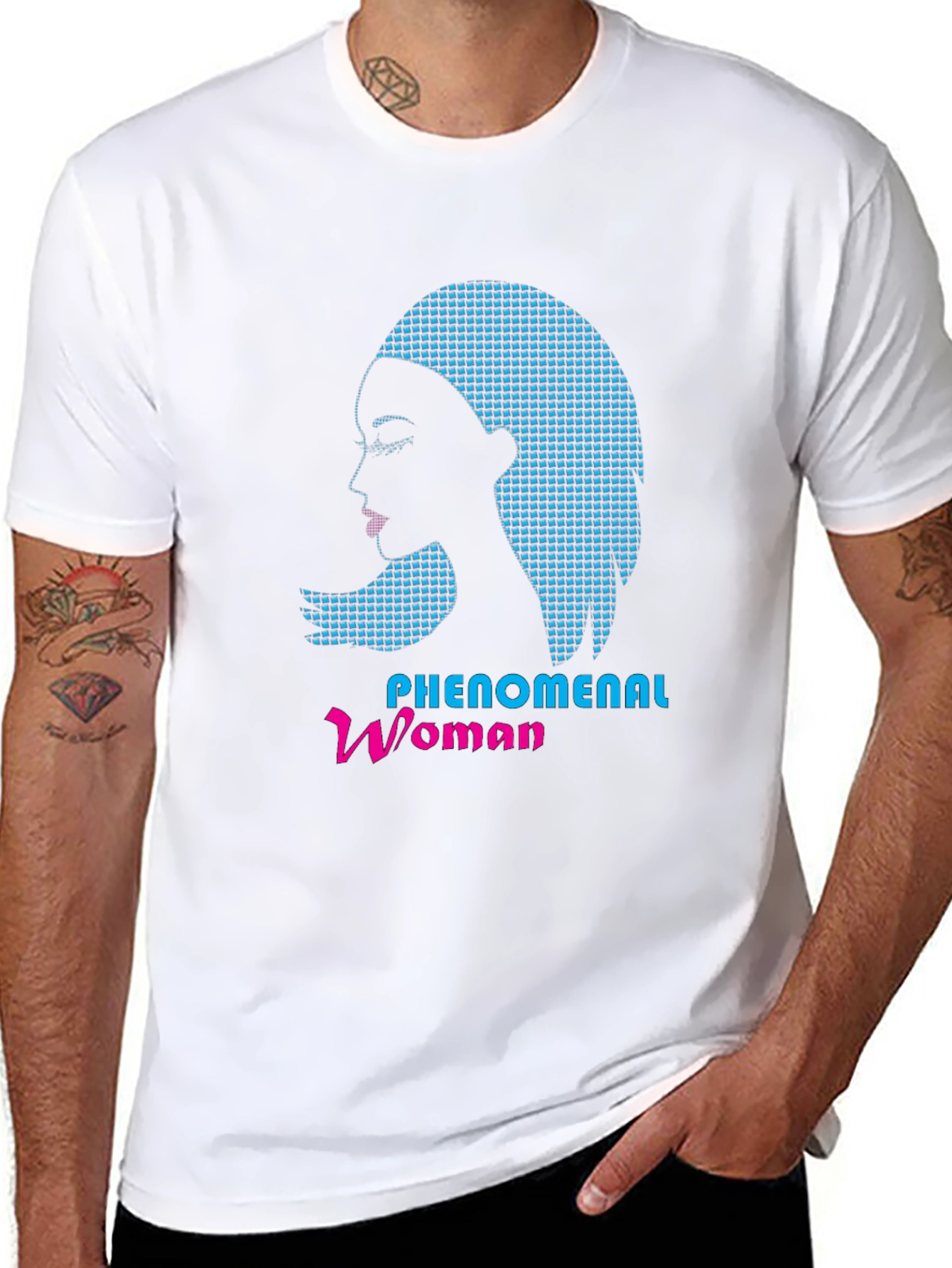 Phenomenal Woman Graphic Print Black Tee
