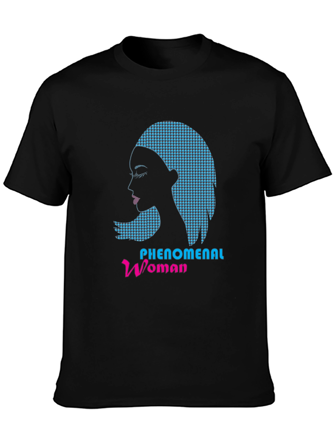 Phenomenal Woman Graphic Print Black Tee