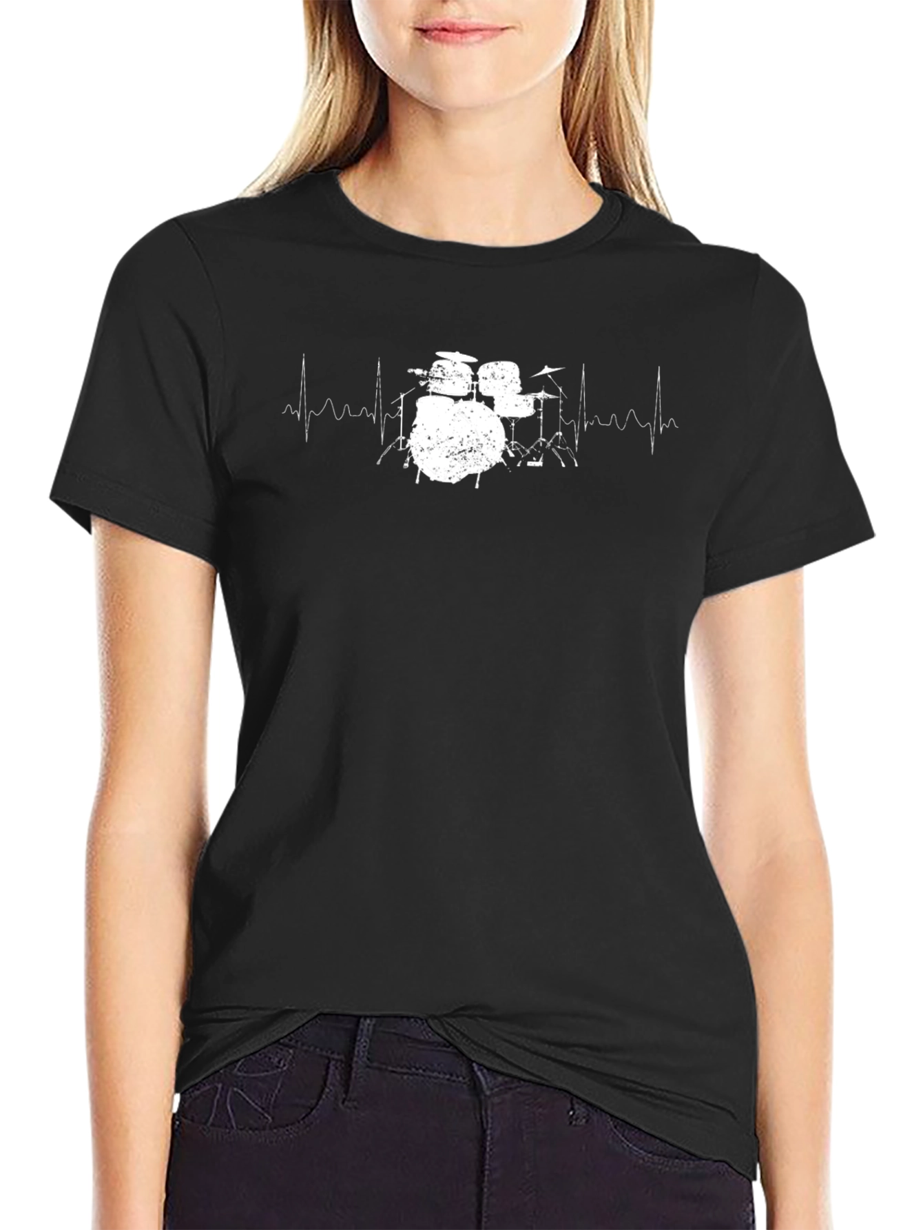 Drum Heartbeat T-Shirt - Musician Graphic Tee