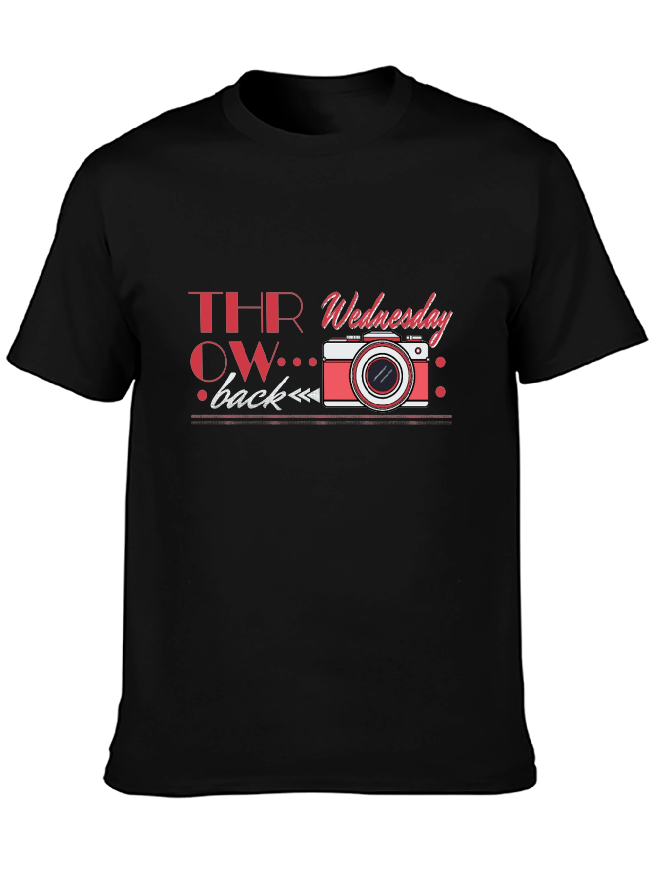Throwback Wednesday Black Graphic Tee Shirt